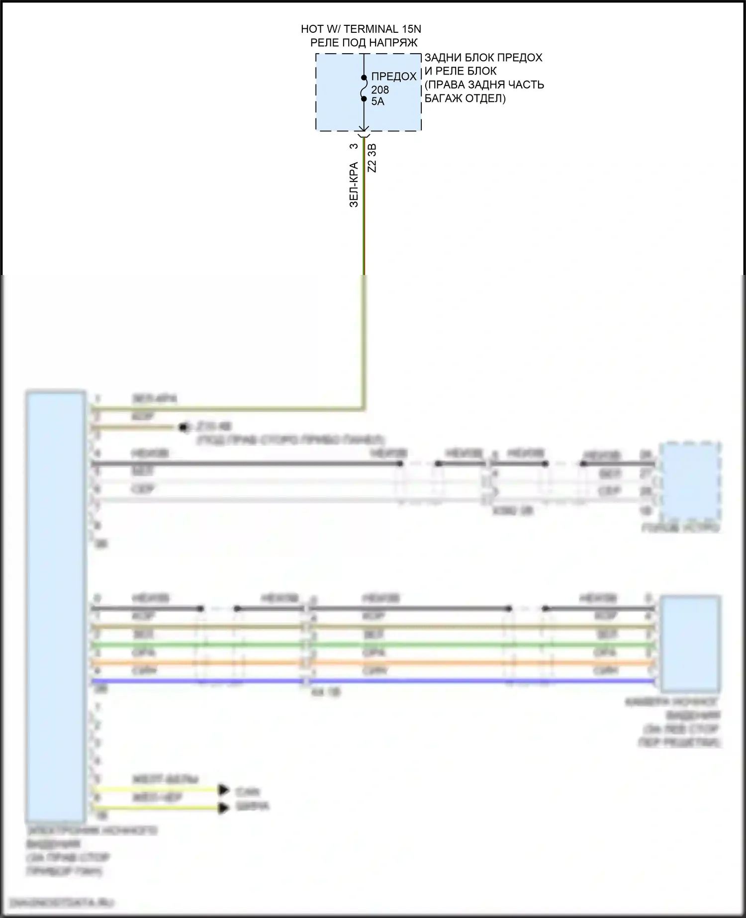 5 серия BMW G30/G31 (2016-2020): Электронная электросхема ночного видения 