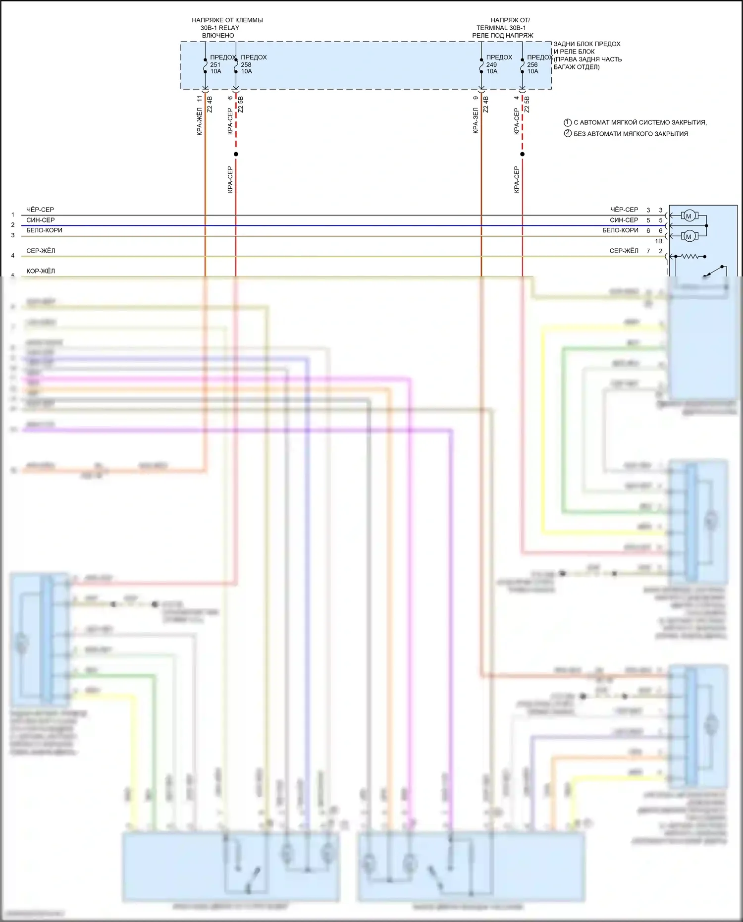 5 серия BMW G30/G31 (2016-2020): Электросхема центрального замка (4 из 4) 