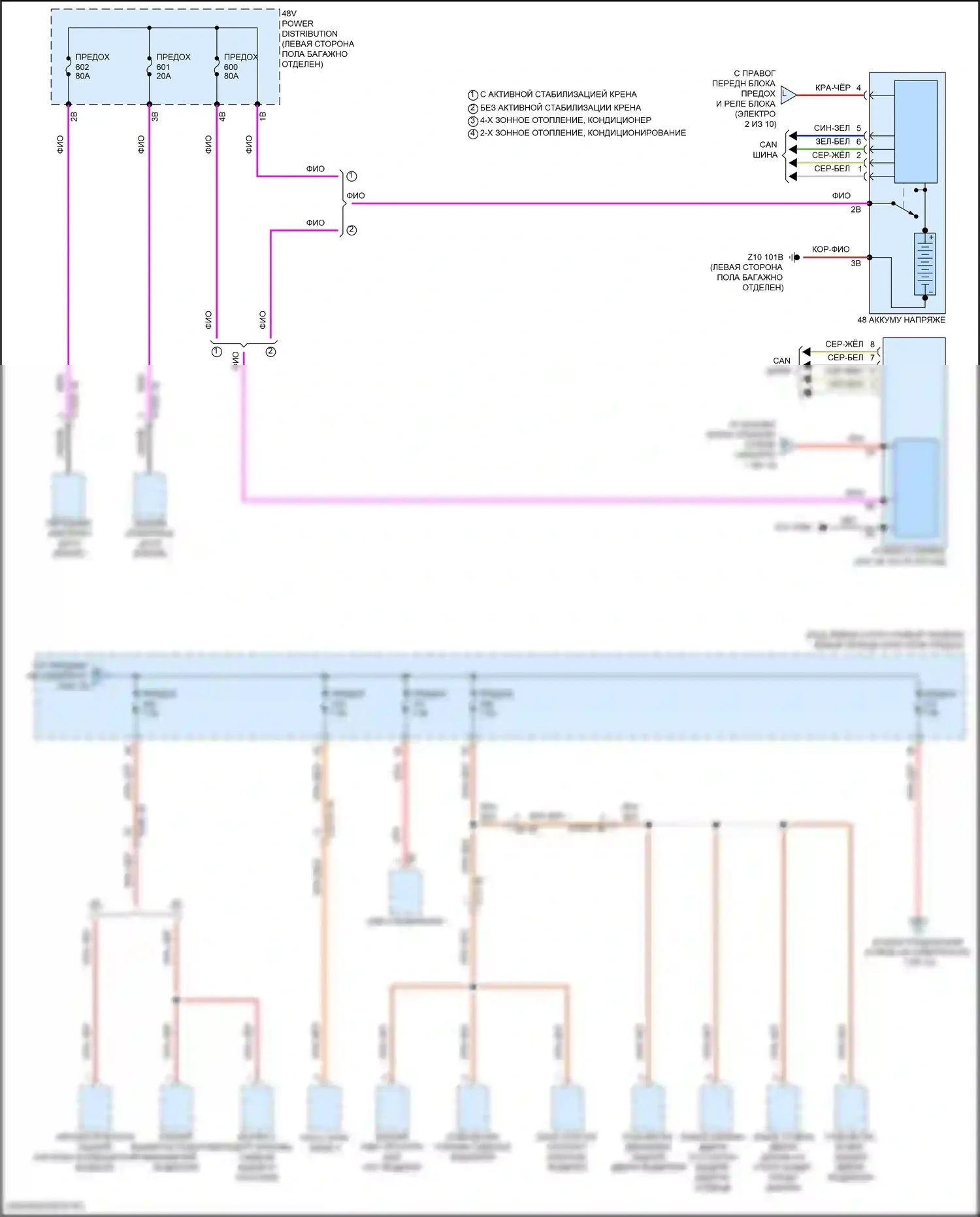 5 серия BMW G60 (2023-2024): Электросхема блока предохранителей реле (10 из 10) 