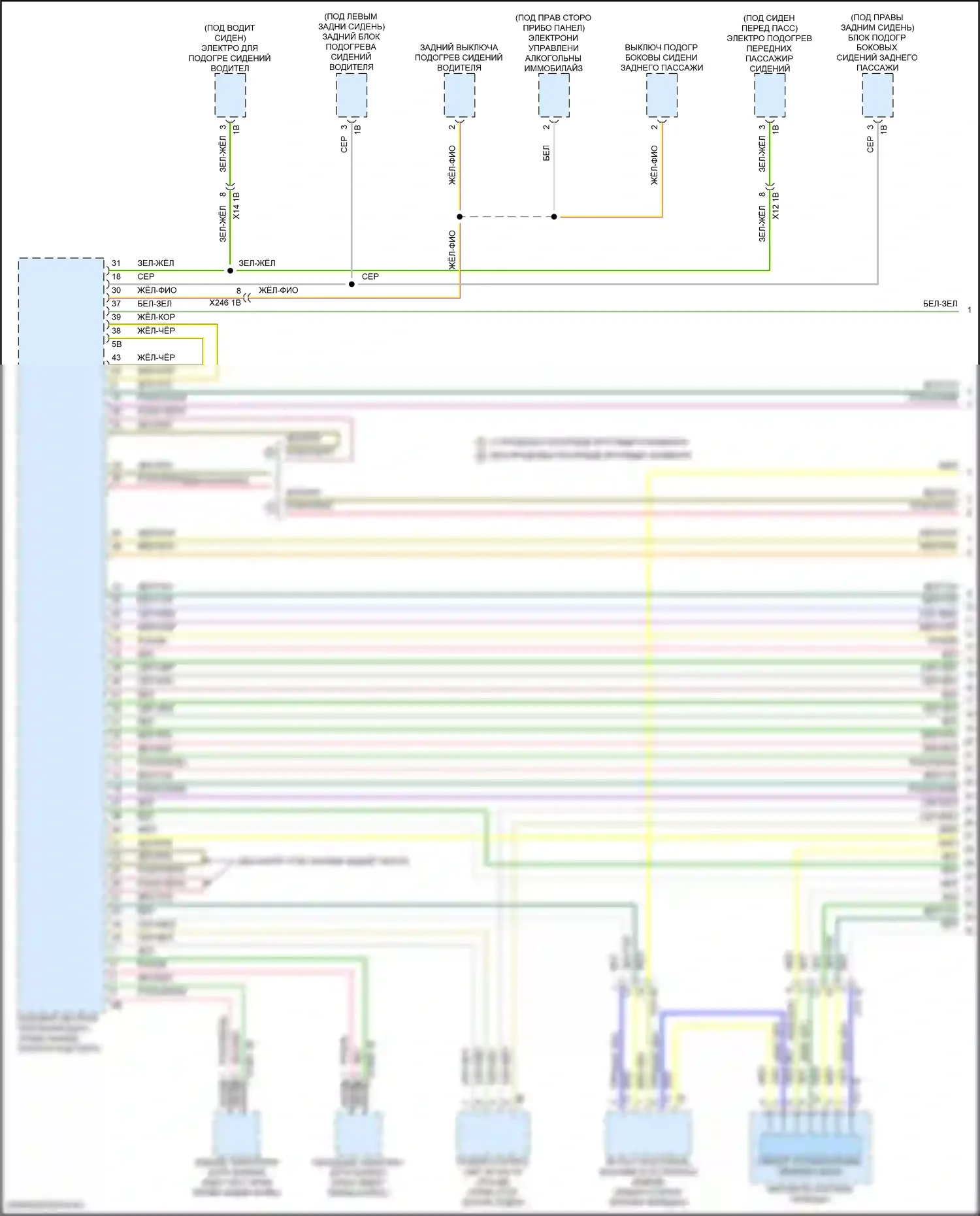 5 серия BMW G60 (2023-2024): Электросхема шины высокого/низкого уровня (1 из 13) 