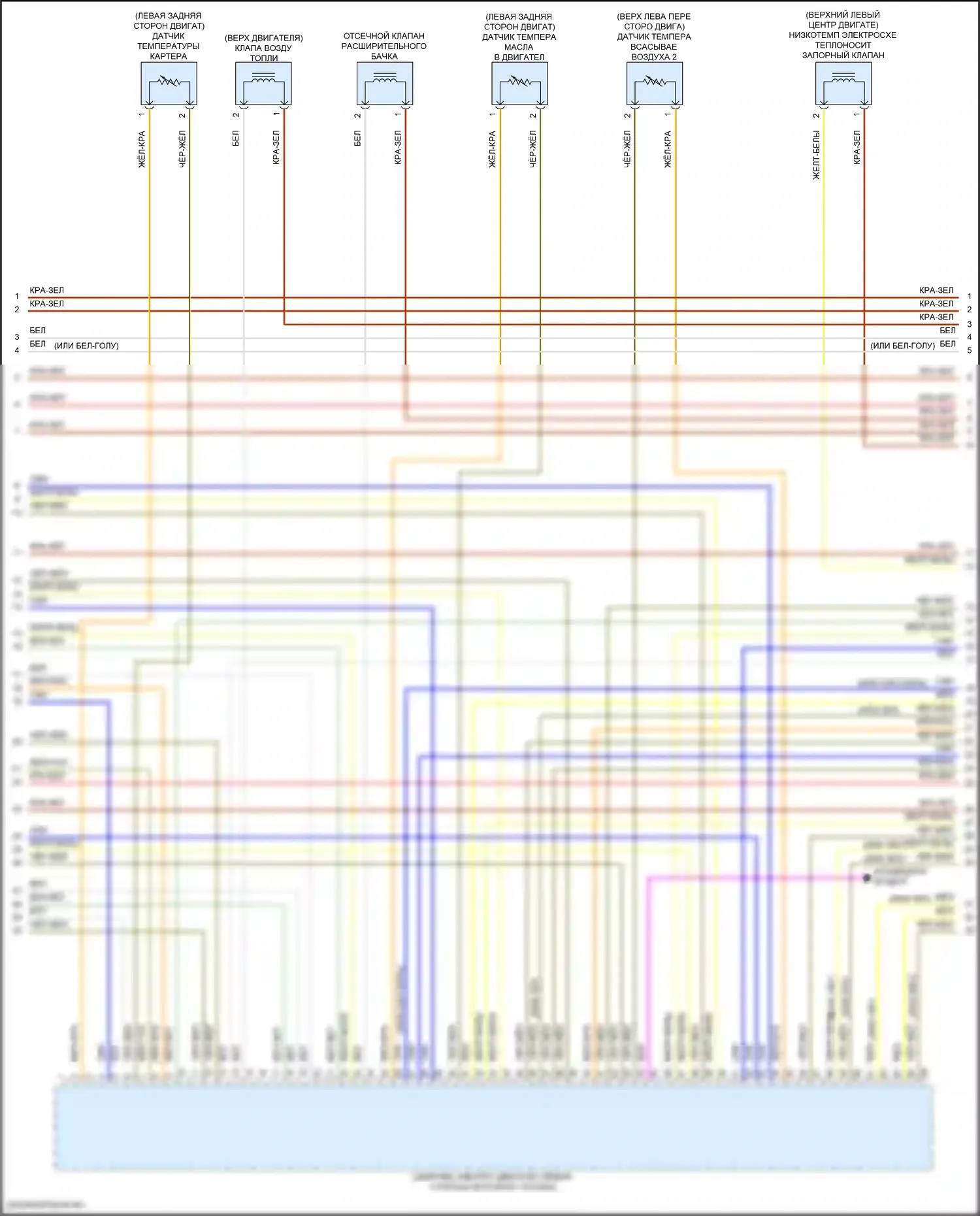 5 серия BMW G60 (2023-2024): Электросхема двигателя 2.0л турбо гибрид (6 из 10) 