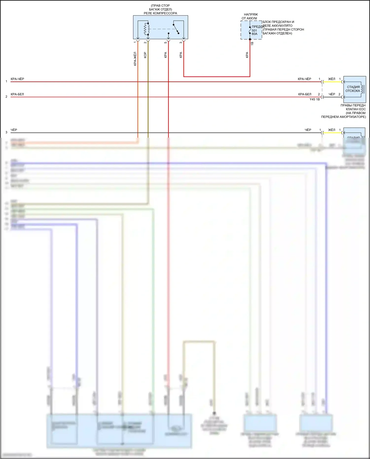 5 серия BMW G60 (2023-2024): Электросхема подвески динамического привода (2 из 2) 