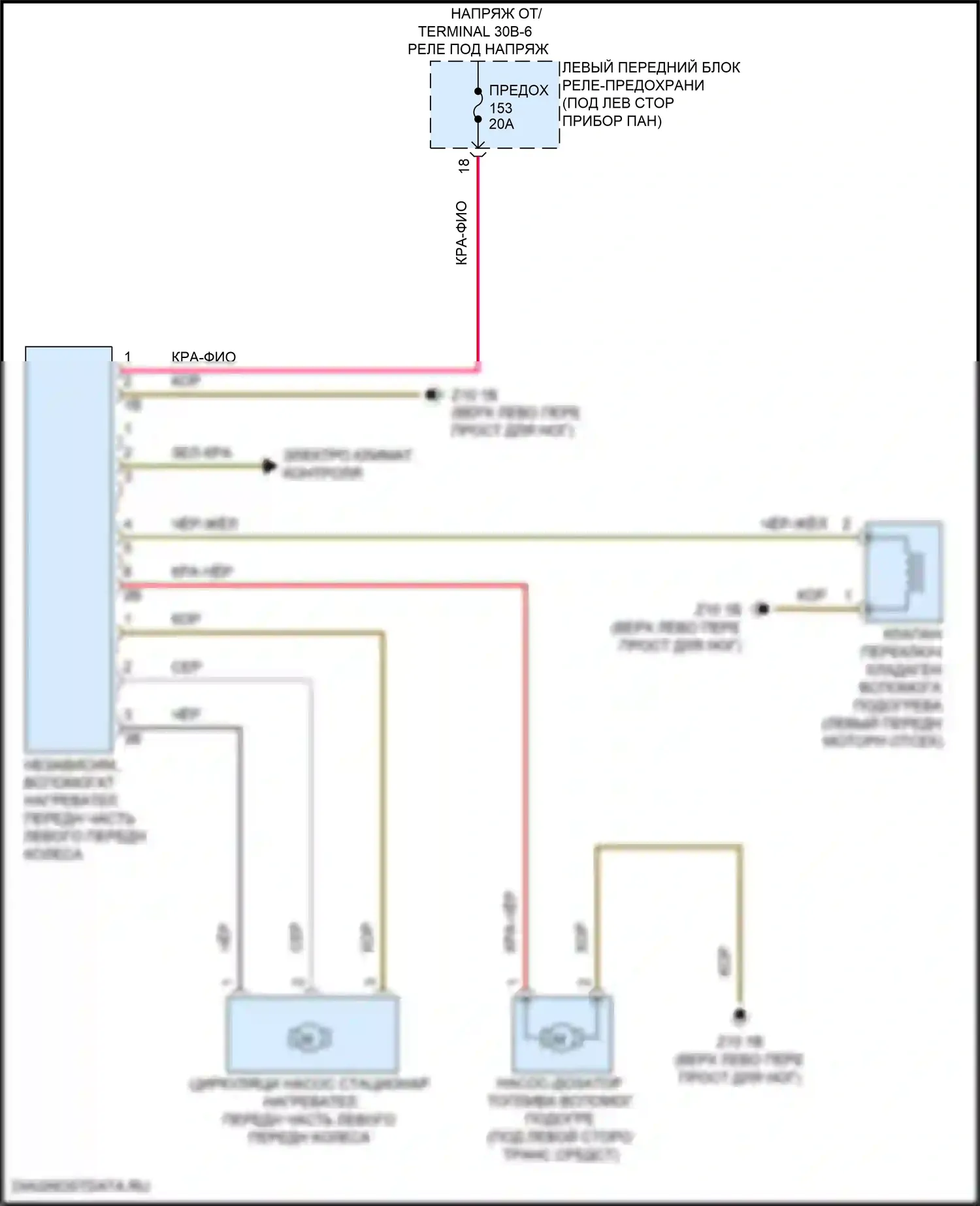 5 серия BMW G60 (2023-2024): Электросхема автономного отопления 