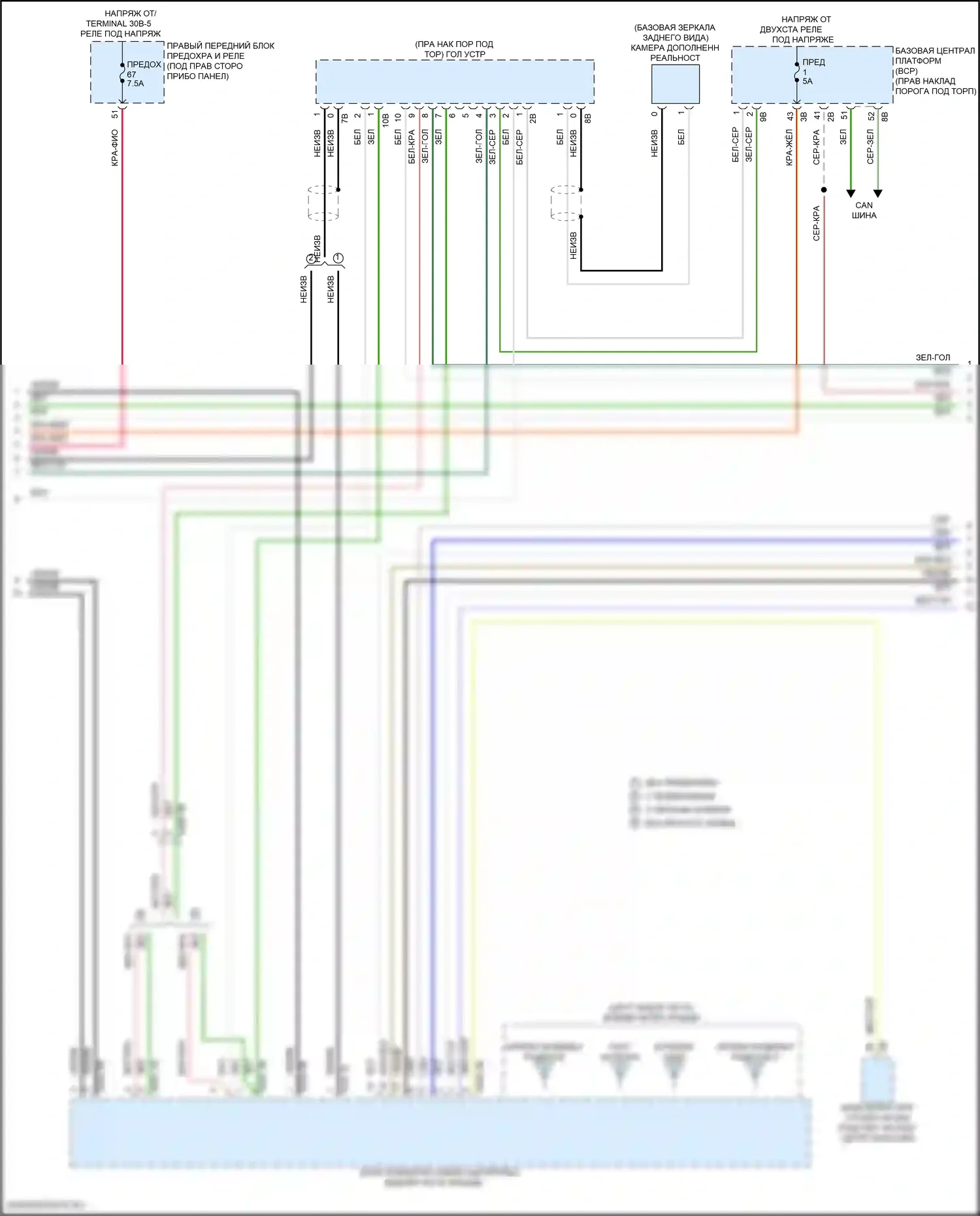 5 серия BMW G60 (2023-2024): Электросхема навигации, высокий уровень (2 из 6) 