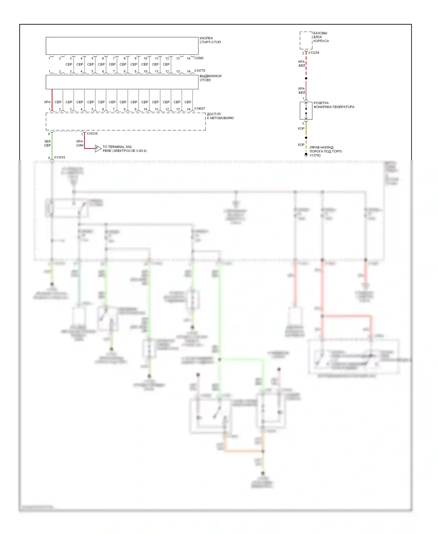 6 серия BMW E63/E64 рестайлинг (2007-2010): Электросхема блока предохранителей реле (2 из 6) 