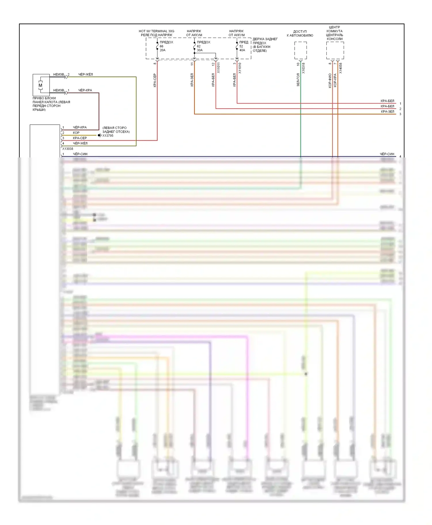 6 серия BMW E63/E64 рестайлинг (2007-2010): Электросхема со складной крышей (1 из 2) 