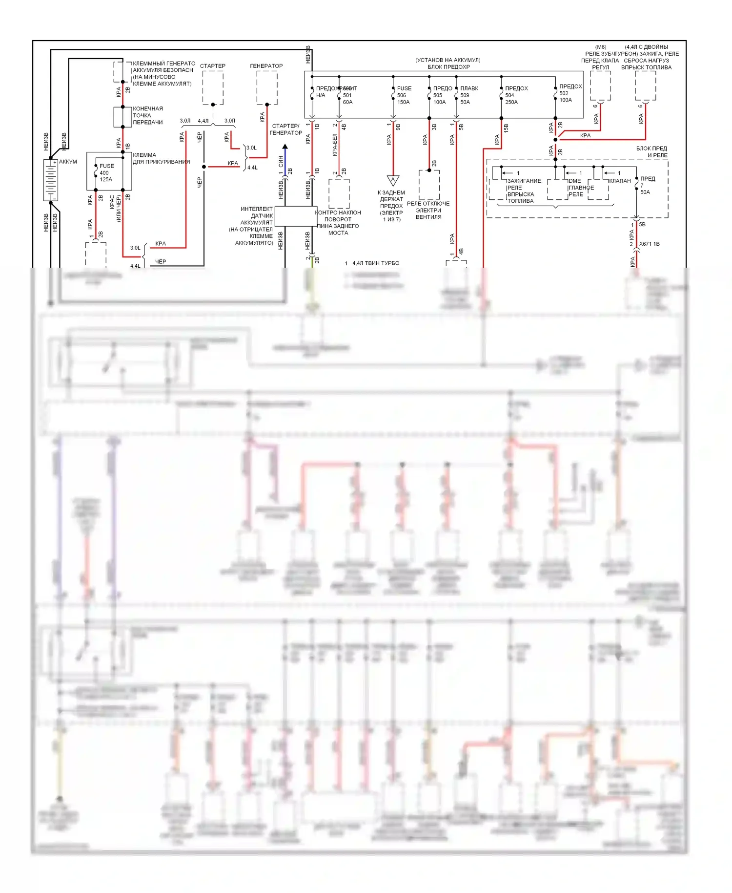 6 серия BMW F06/F13/F12 (2011-2015): Электросхема блока предохранителей реле (1 из 7) 