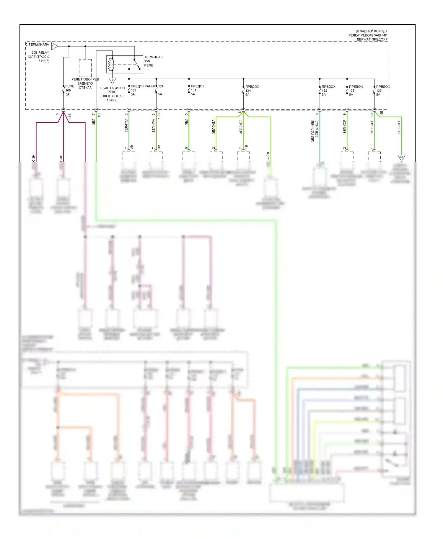 6 серия BMW F06/F13/F12 (2011-2015): Электросхема блока предохранителей реле (7 из 7) 