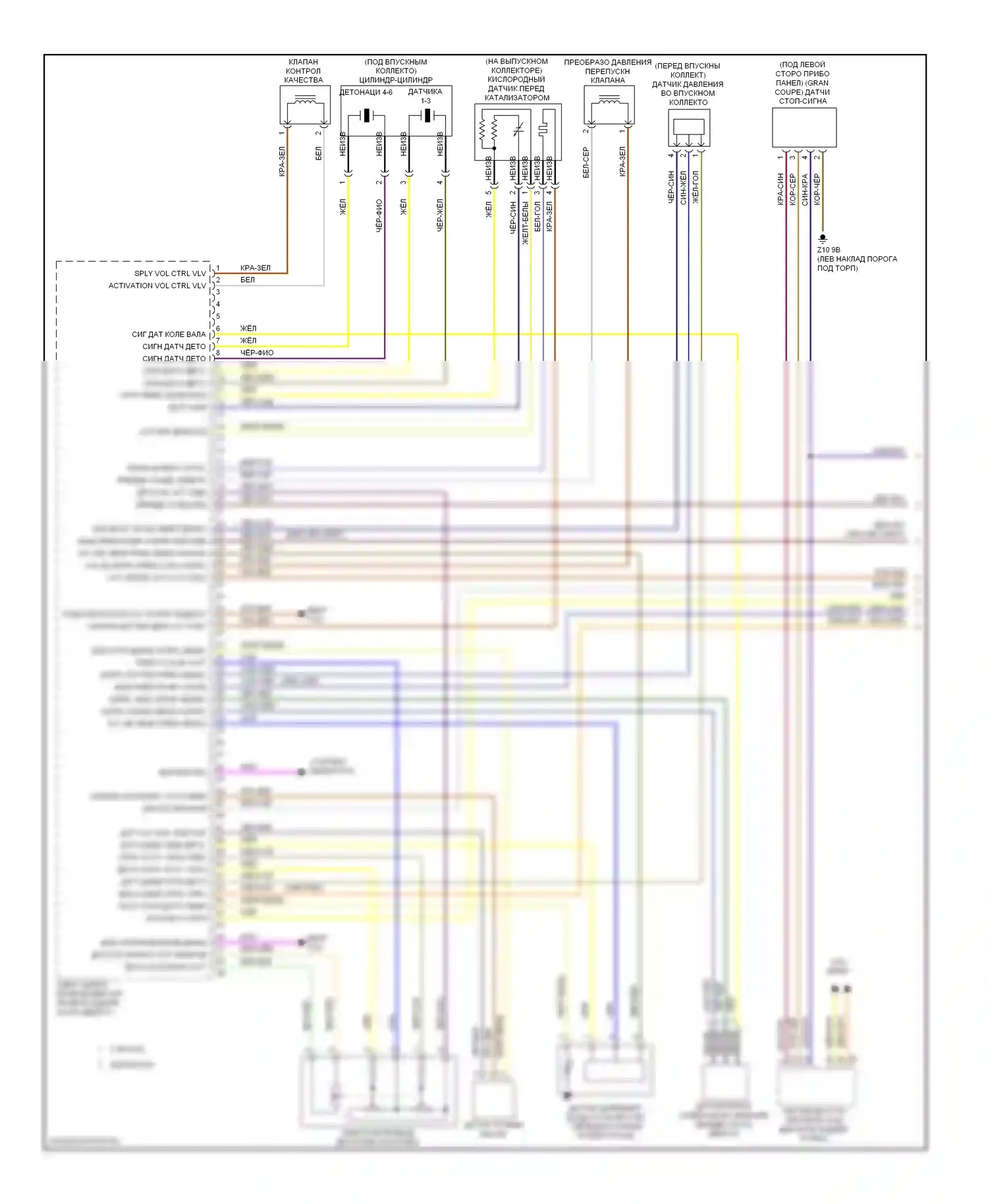 6 серия BMW F06/F13/F12 (2011-2015): Электросхема двигателя 3.0л турбо (1 из 5) 