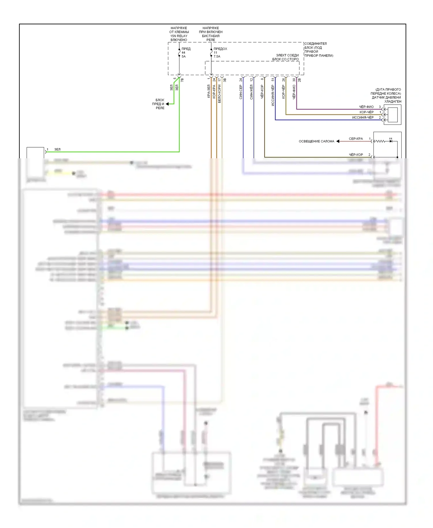 6 серия BMW F06/F13/F12 (2011-2015): Электросхема климат контроля, без вентилятора заднего отсека (1 из 3) 