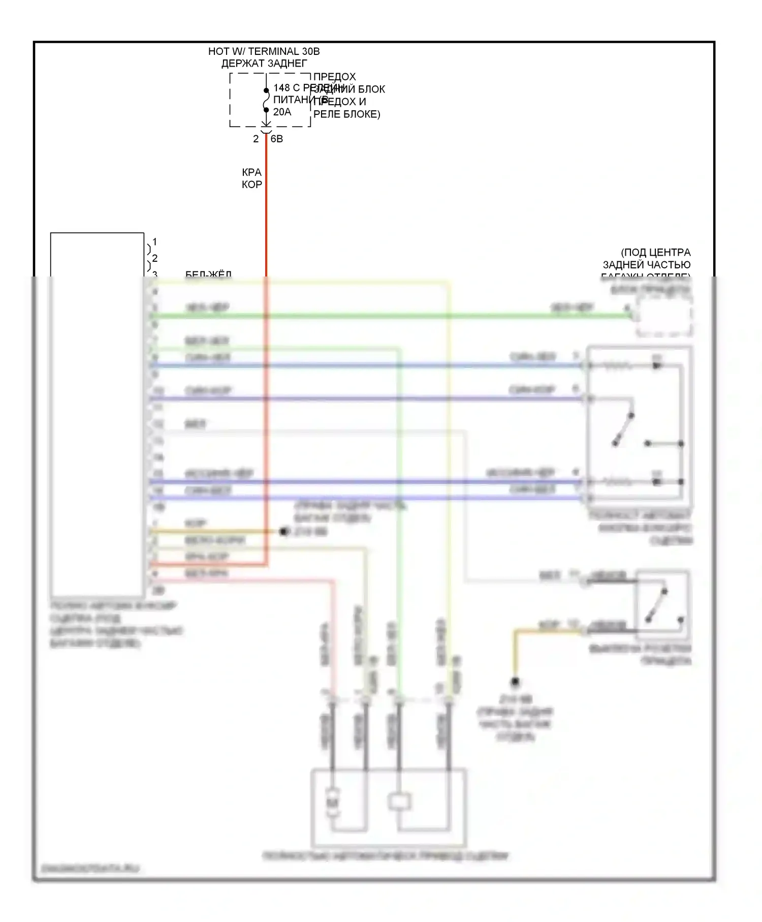6 серия Gran Coupe BMW F06 (2011-2015): Электросхема активных управление кузовом и подвеской, ранний выпуск 