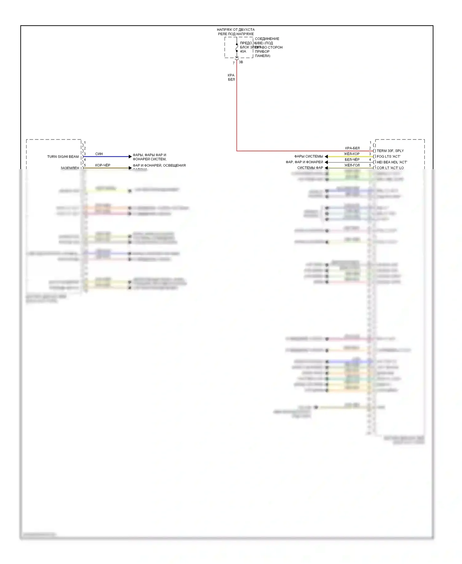 6 серия Gran Coupe BMW F06 (2011-2015): Электросхема блоков управления кузовом (1 из 2) 