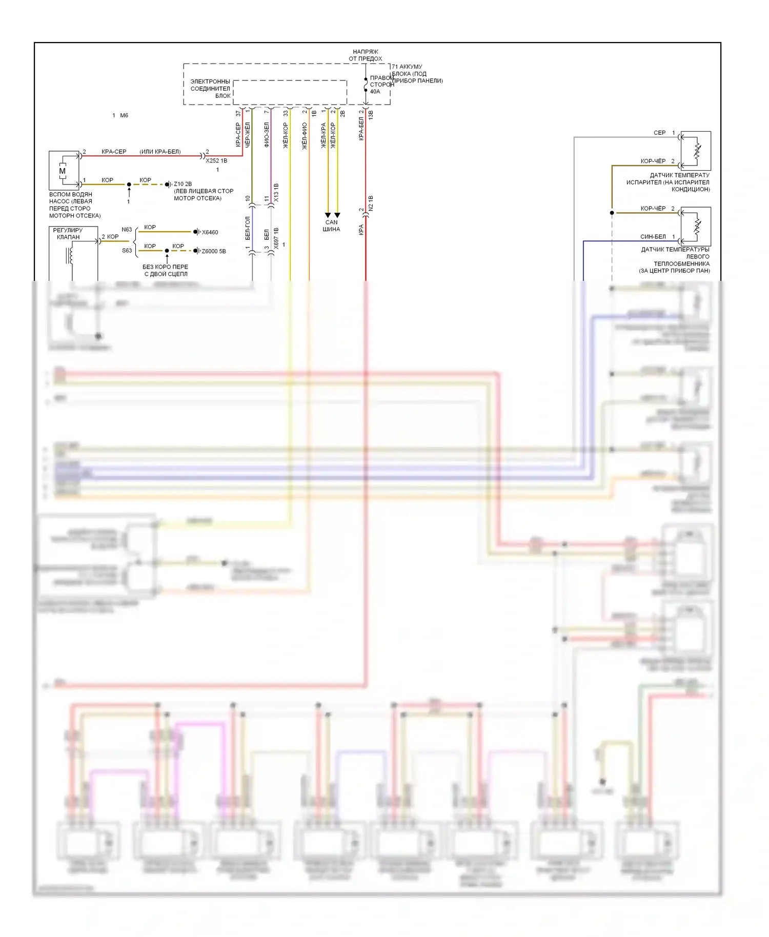 6 серия Gran Coupe BMW F06 (2011-2015): Электросхема климат контроля (2 из 3) 