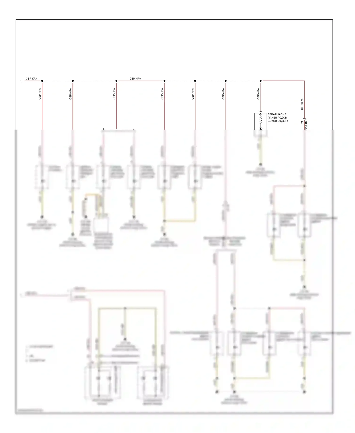 6 серия Gran Coupe BMW F06 (2011-2015): Электросхема подсветки приборной панели (2 из 2) 
