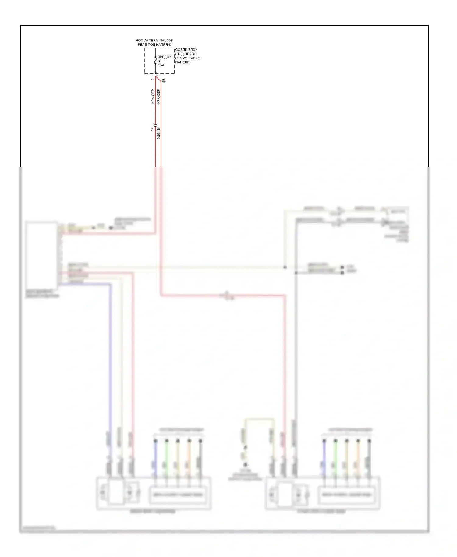 6 серия Gran Coupe BMW F06 (2011-2015): Электросхема зеркал памяти 