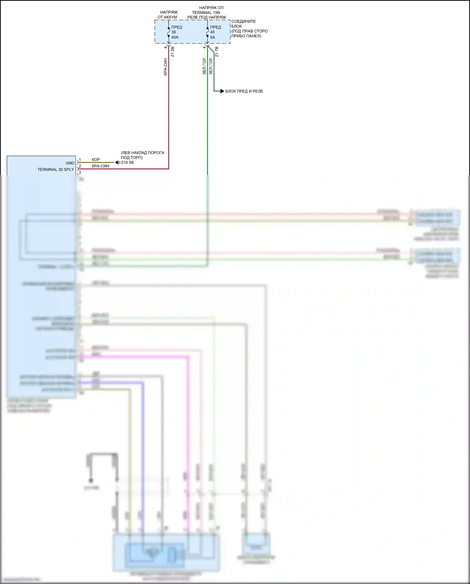 6 серия Gran Coupe BMW F06 рестайлинг (2015-2017): Электросхема активного усилителя руля 