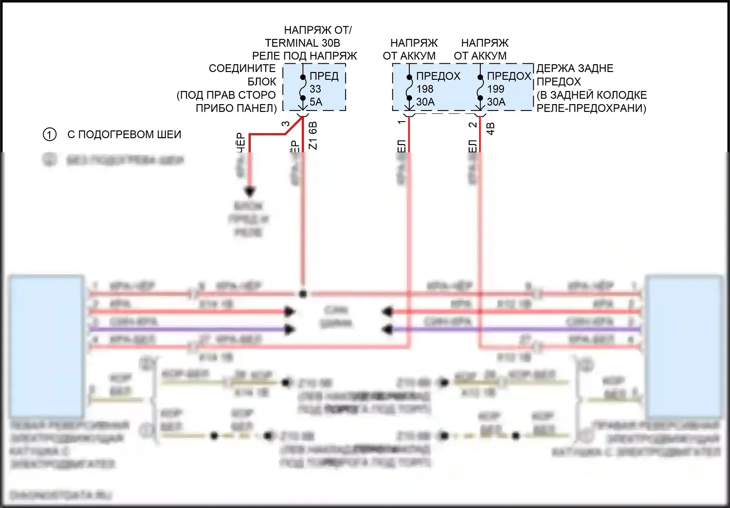 6 серия Gran Coupe BMW F06 рестайлинг (2015-2017): Электросхема подушек безопасности 