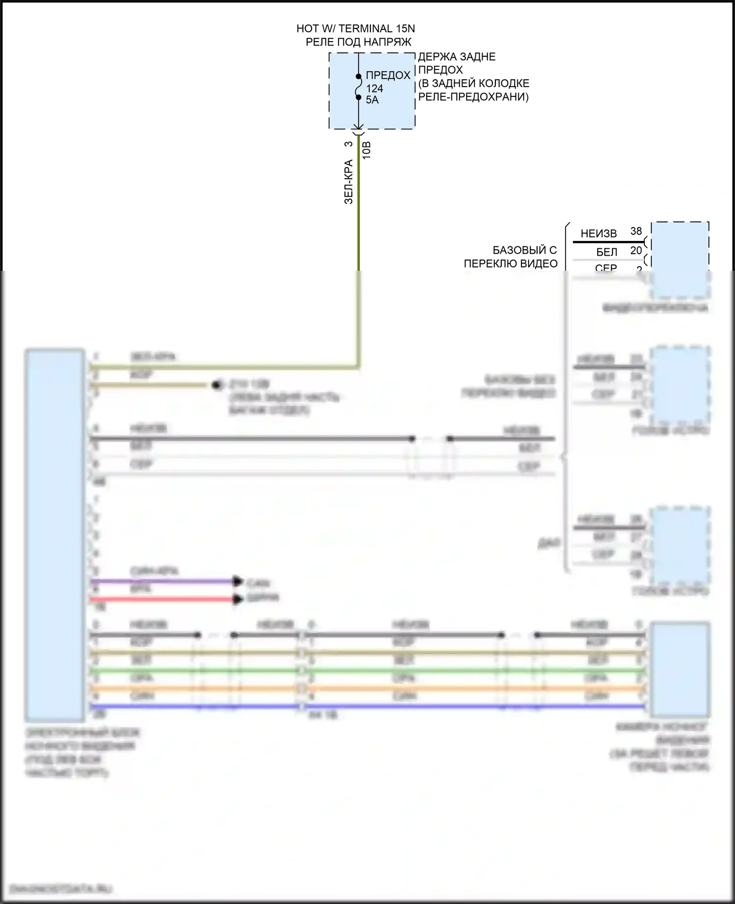 6 серия Gran Coupe BMW F06 рестайлинг (2015-2017): Электронная электросхема ночного видения 