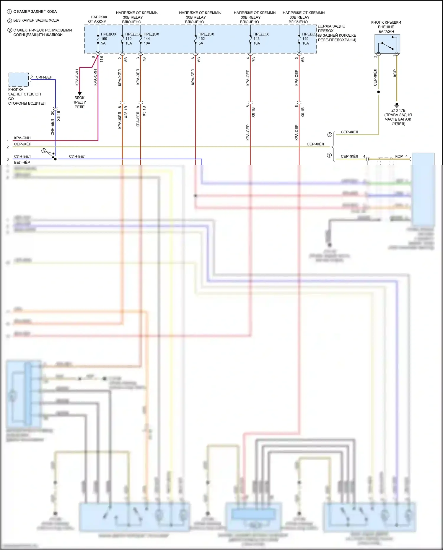 6 серия Gran Coupe BMW F06 рестайлинг (2015-2017): Электросхема сигнализации и центрального запирания (3 из 3) 