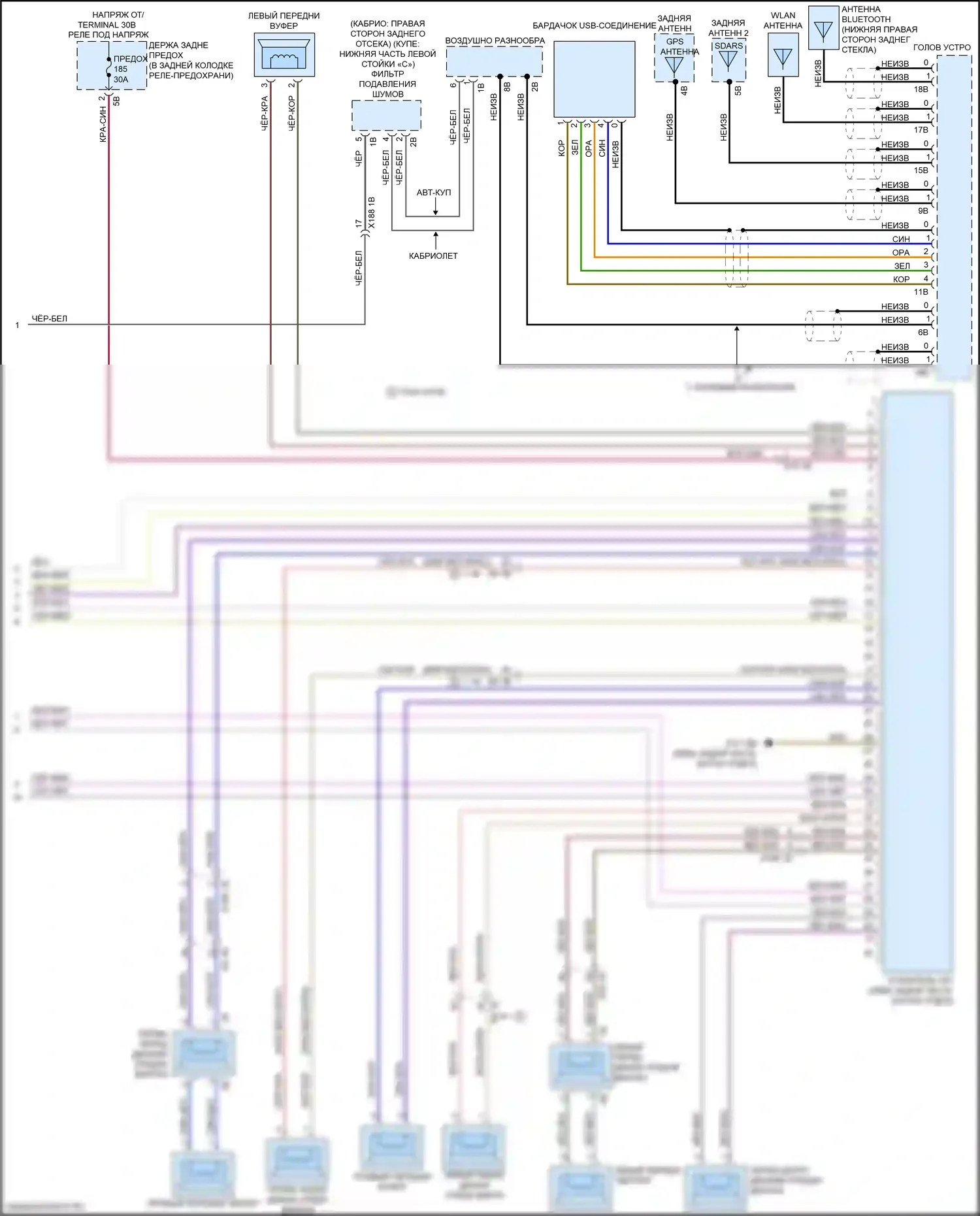 6 серия Gran Coupe BMW F06 рестайлинг (2015-2017): Электросхема навигации, с активным звуковым оформлением (4 из 4) 