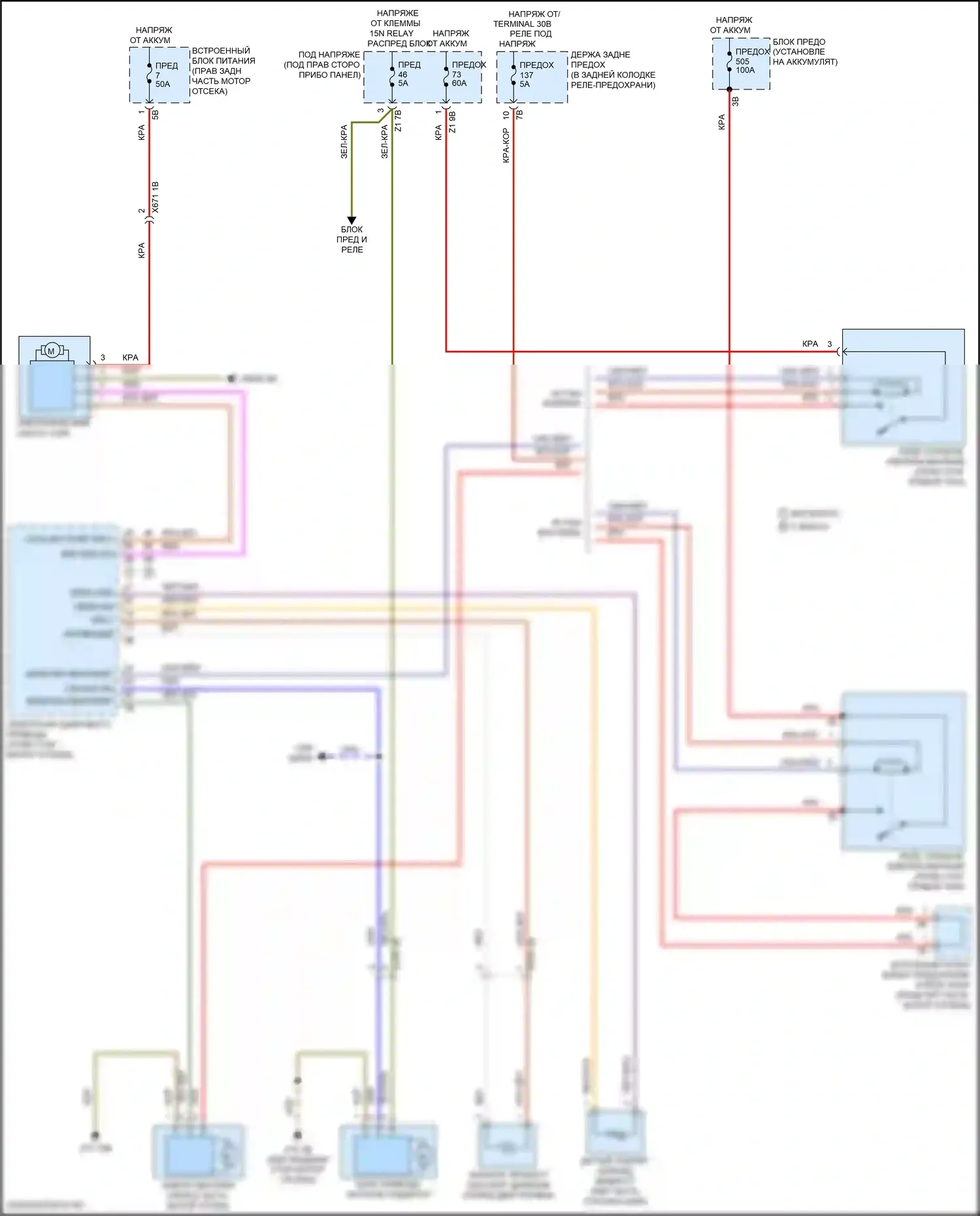 6 серия Gran Coupe BMW F06 рестайлинг (2015-2017): Электросхема вентилятора охлаждения 