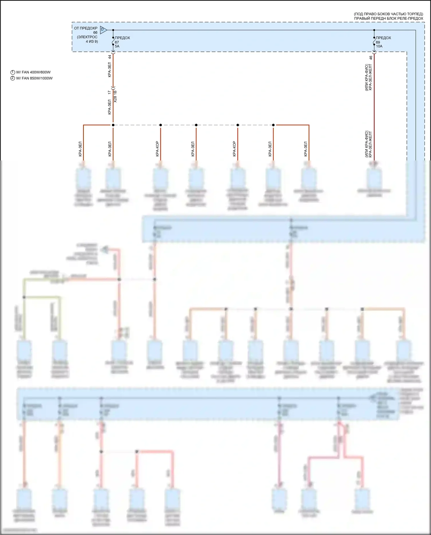6 серия GT BMW G32 (2017-2020): Электросхема блока предохранителей реле (5 из 9) 