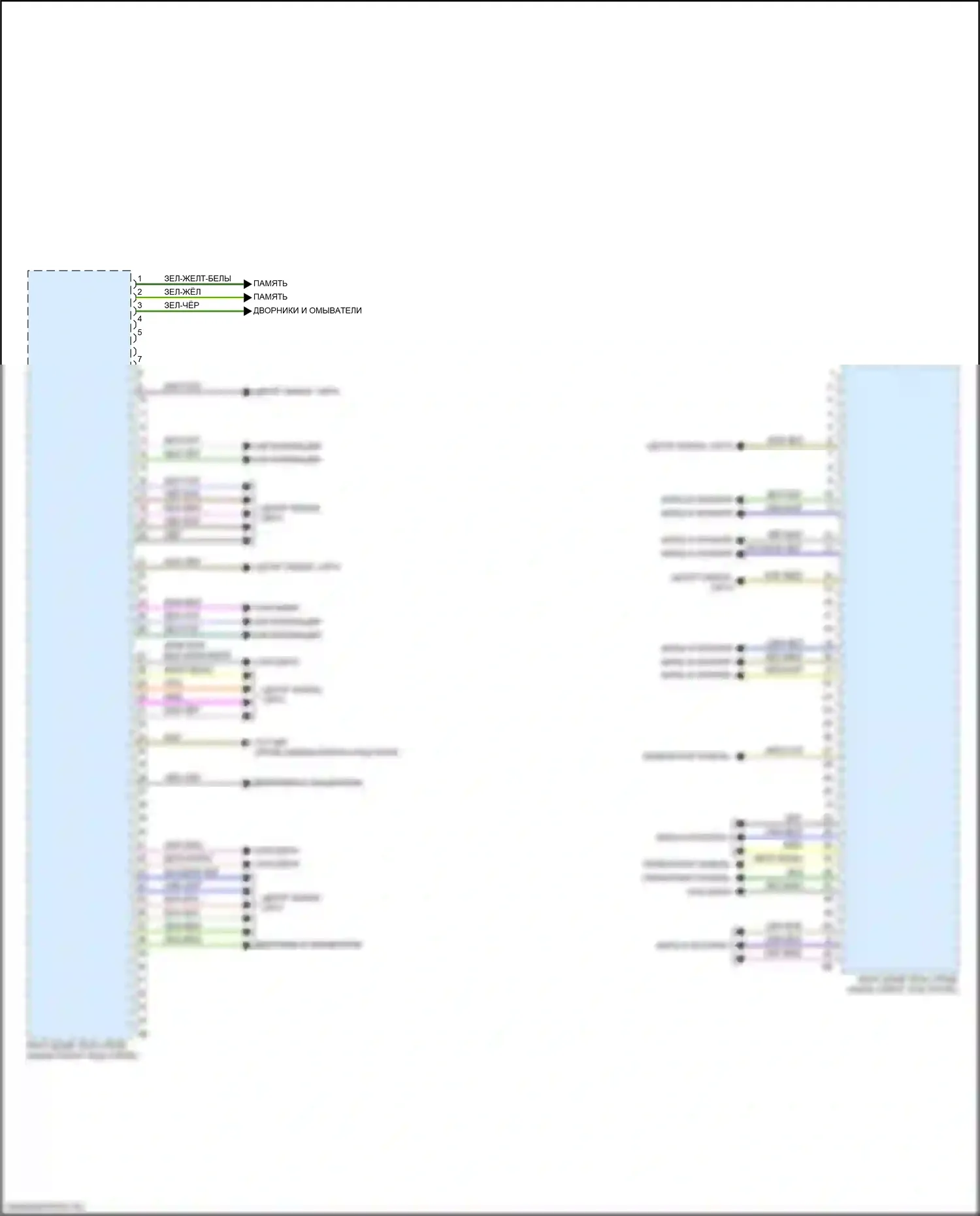 6 серия GT BMW G32 (2017-2020): Электросхема блоков управления кузовом (2 из 4) 