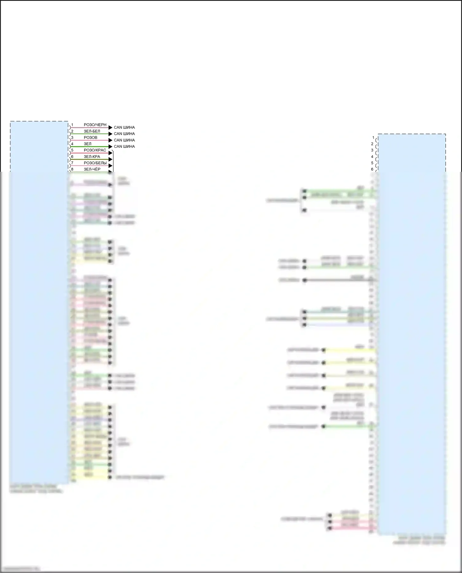 6 серия GT BMW G32 (2017-2020): Электросхема блоков управления кузовом (4 из 4) 
