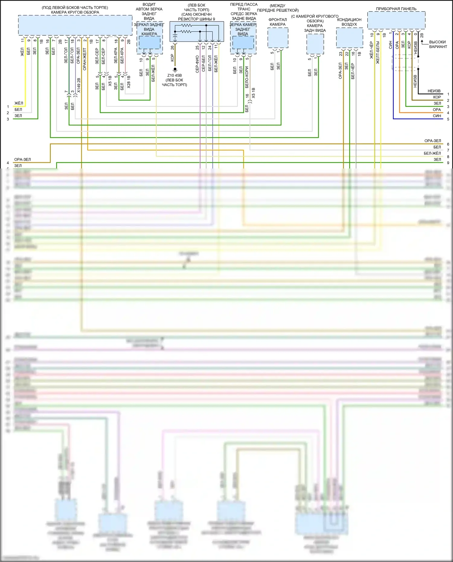 6 серия GT BMW G32 (2017-2020): Электросхема шины высокого/низкого уровня (2 из 9) 