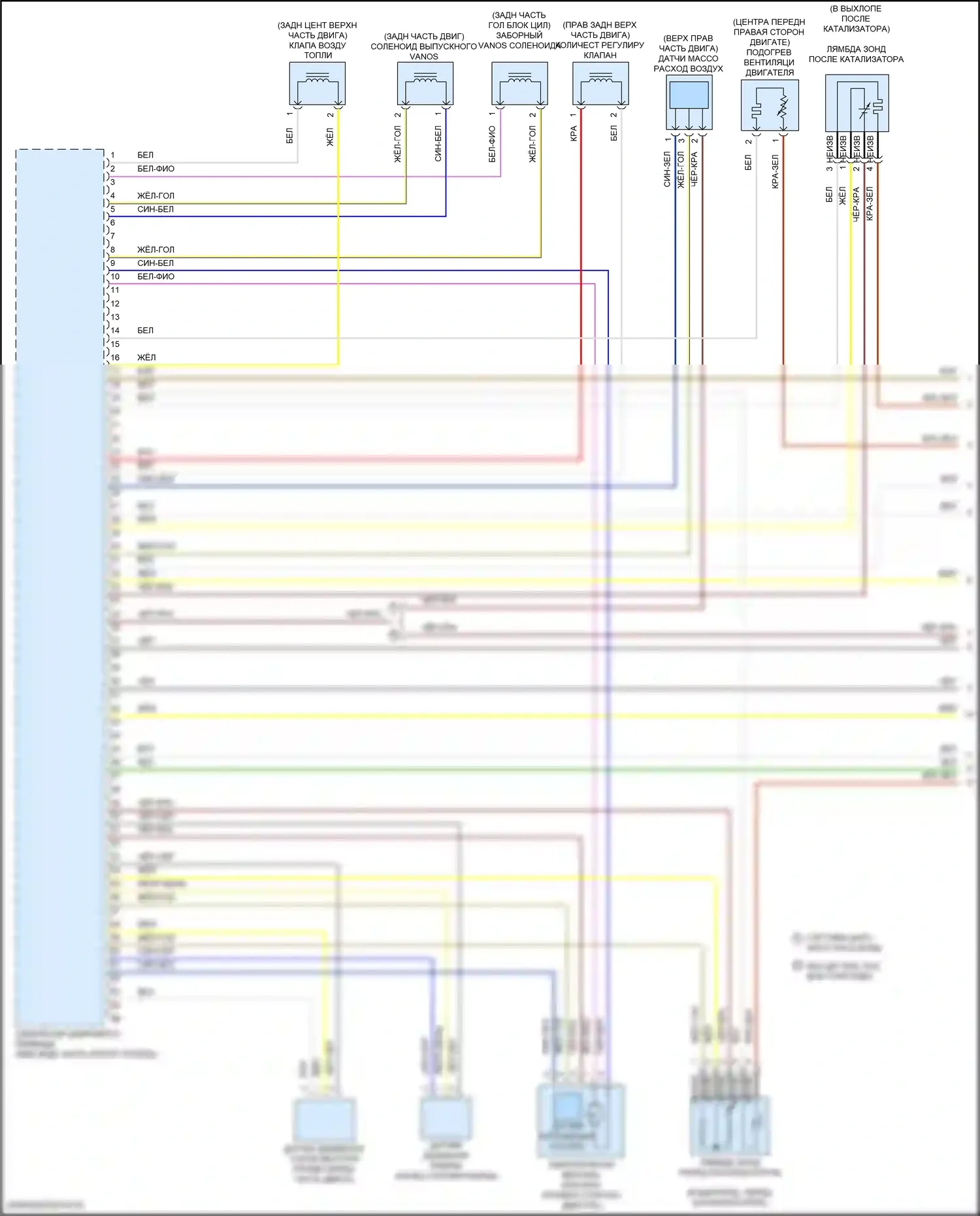 6 серия GT BMW G32 (2017-2020): Электросхема двигателя 3,0л турбо (1 из 6) 