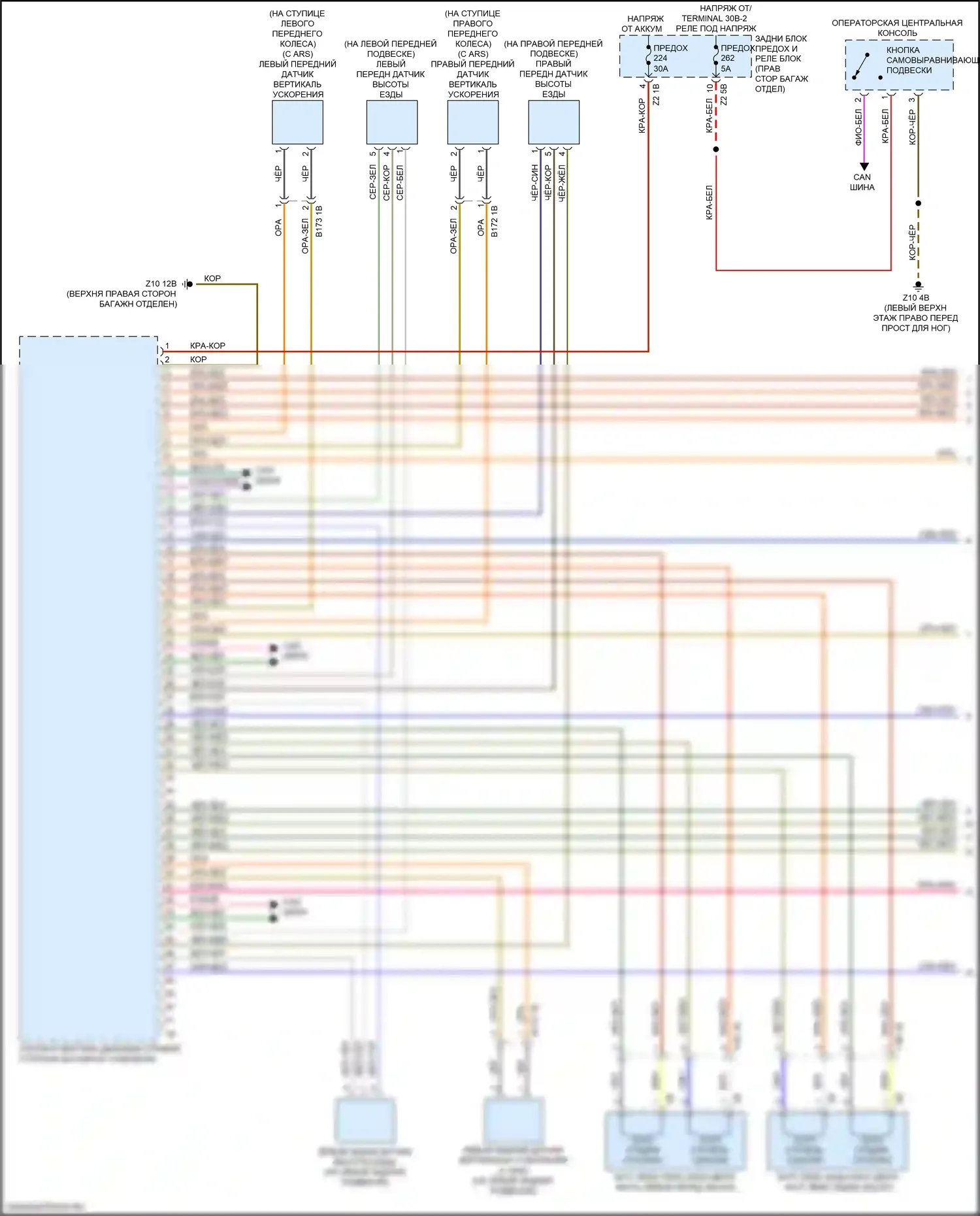 6 серия GT BMW G32 (2017-2020): Электросхема подвески динамического привода, высокая (1 из 2) 