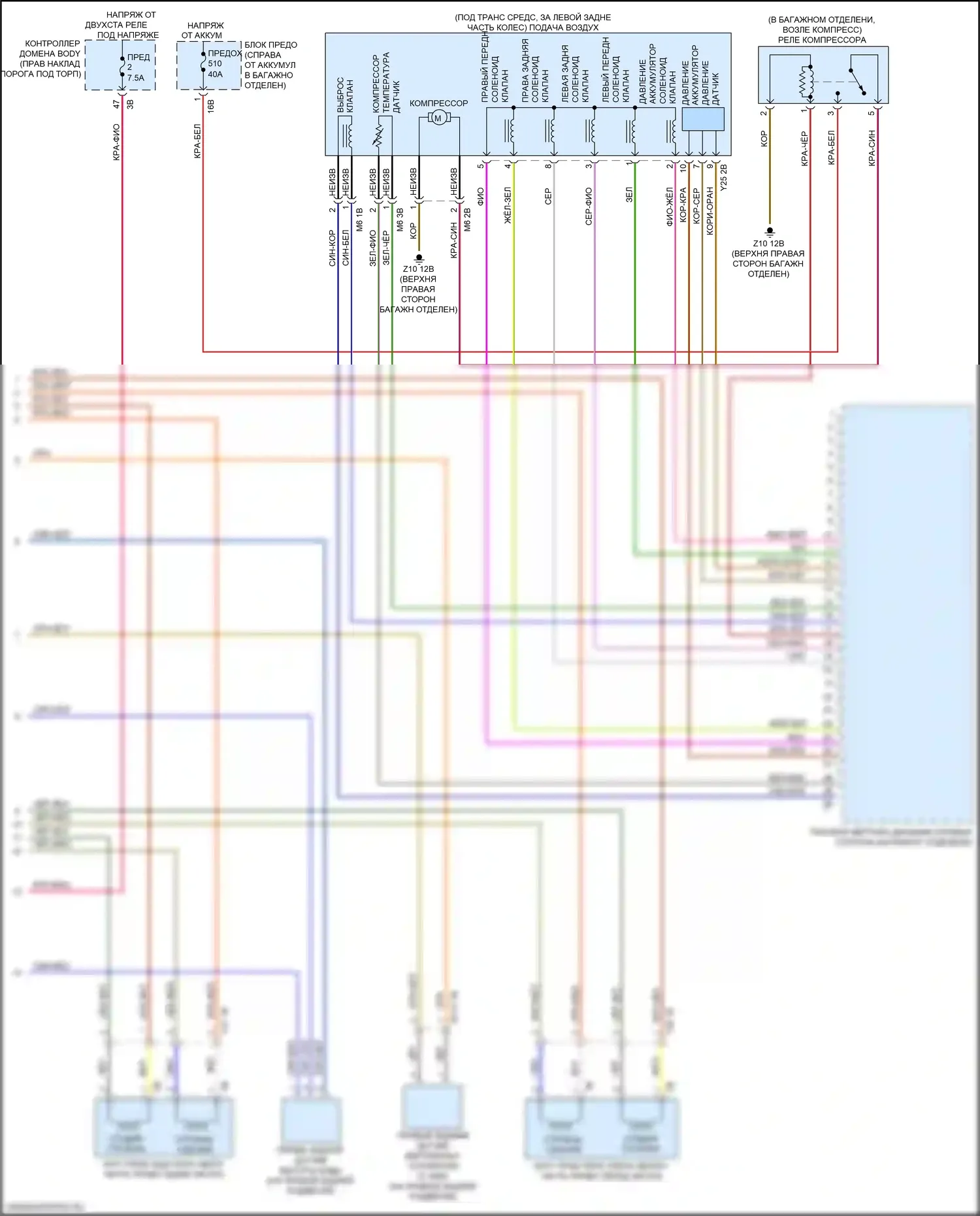 6 серия GT BMW G32 (2017-2020): Электросхема подвески динамического привода, высокая (2 из 2) 