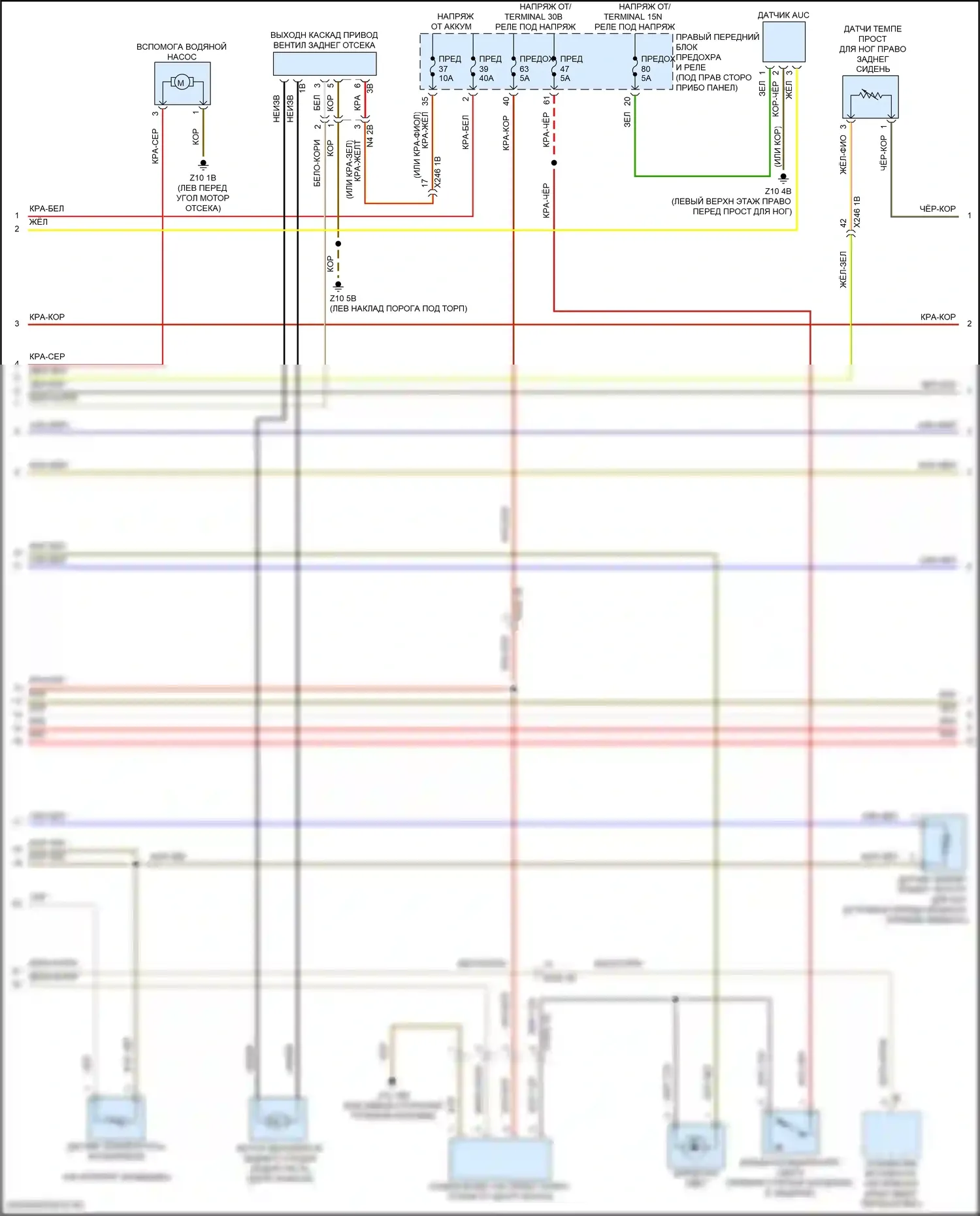 6 серия GT BMW G32 (2017-2020): Электросхема климат контроля, с задним автоматическим климат-контролем (3 из 5) 