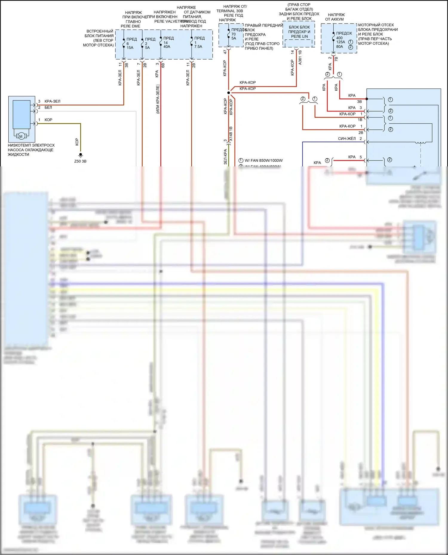 6 серия GT BMW G32 (2017-2020): Электросхема климат контроля, с задним автоматическим климат-контролем (5 из 5) 