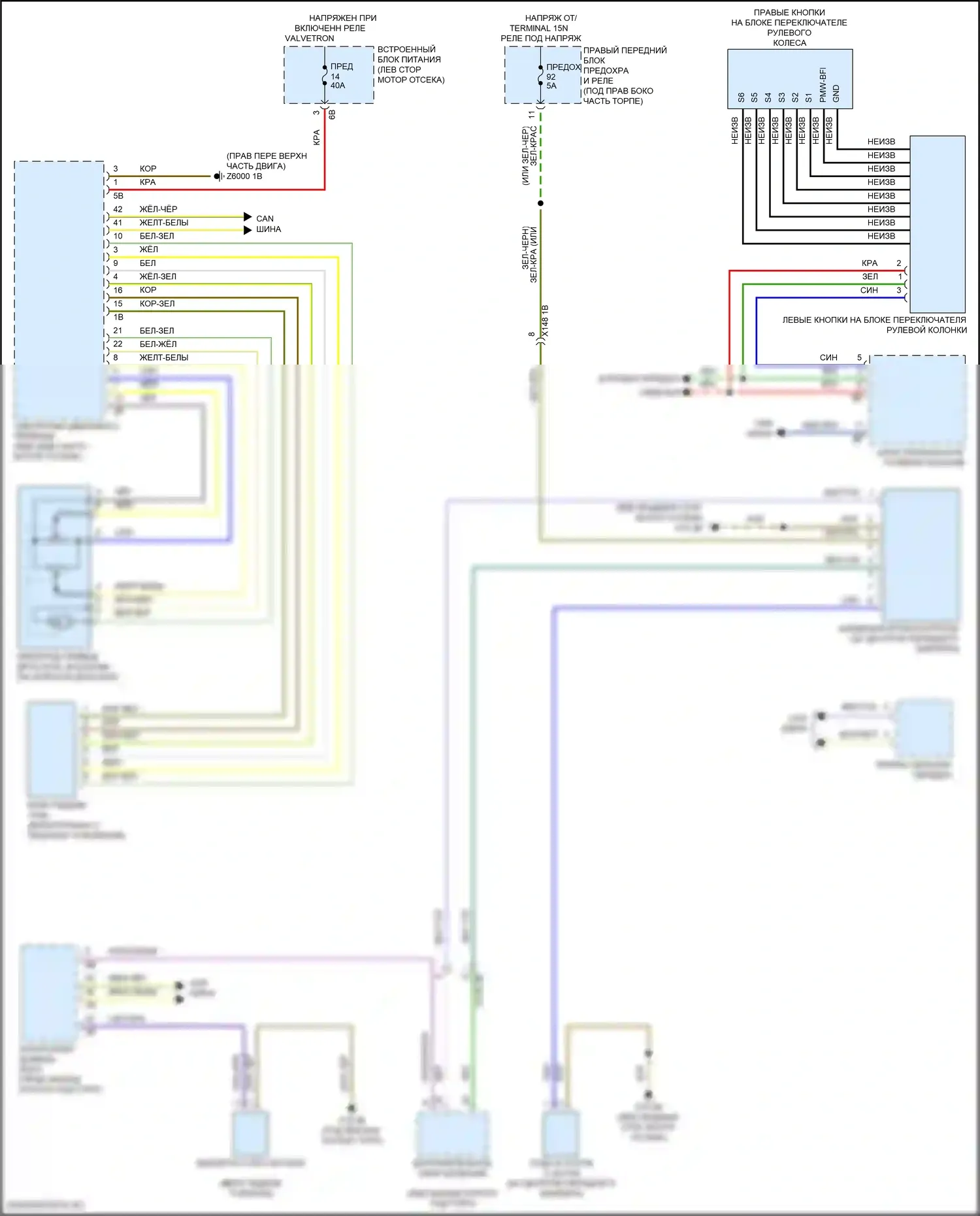 6 серия GT BMW G32 (2017-2020): Электросхема круиз-контроля 