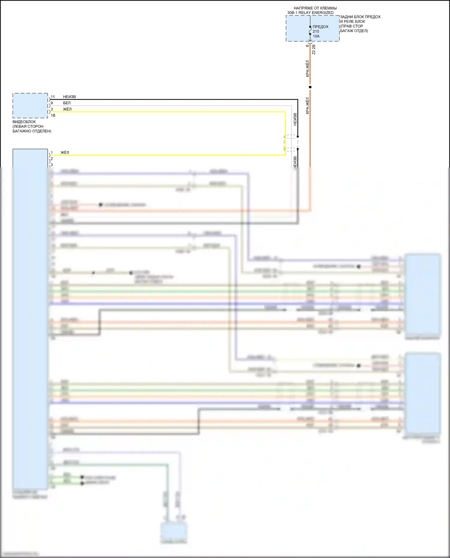 6 серия GT BMW G32 (2017-2020): Электросхема мультимедий заднего сиденья 