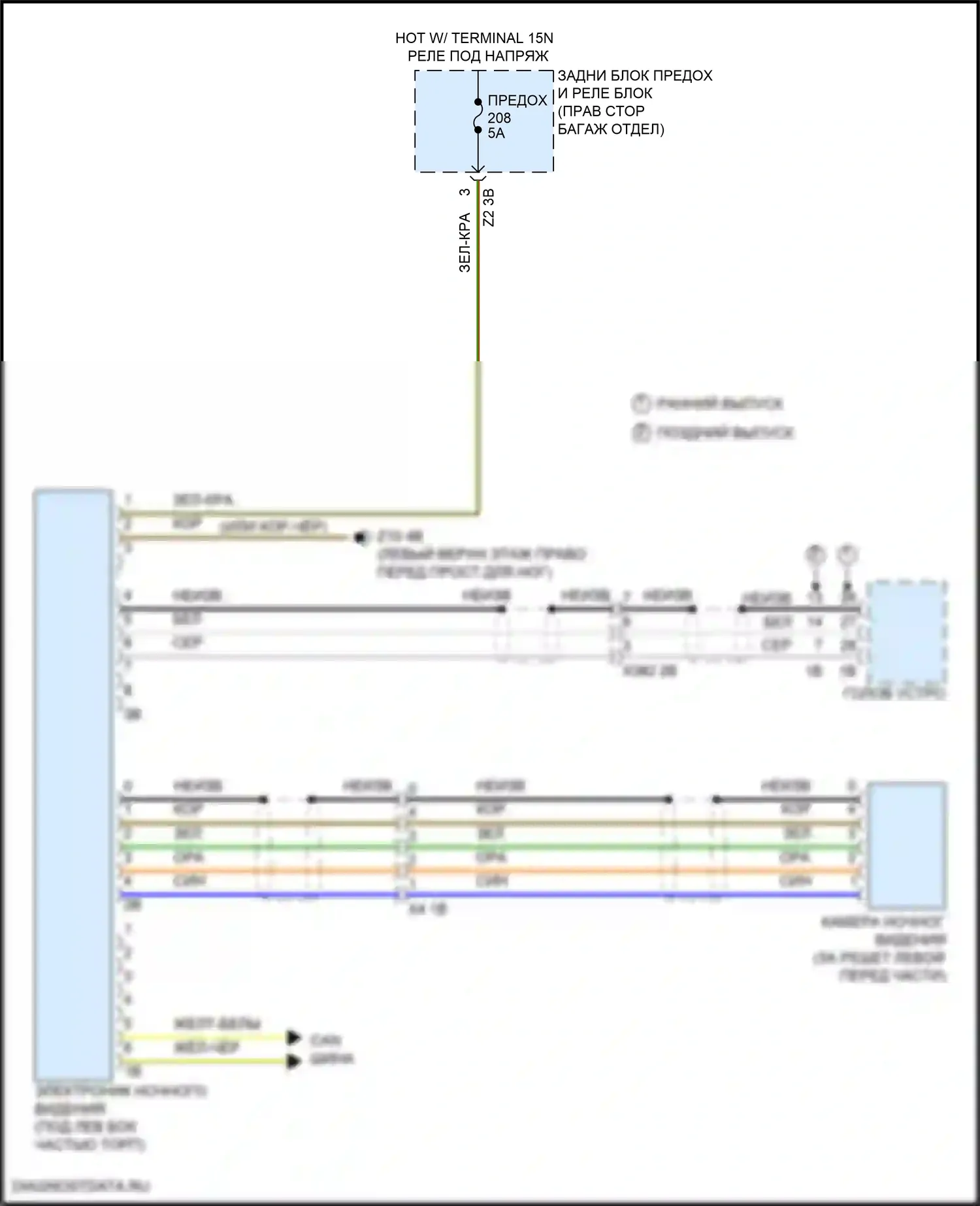 6 серия GT BMW G32 (2017-2020): Электронная электросхема ночного видения 