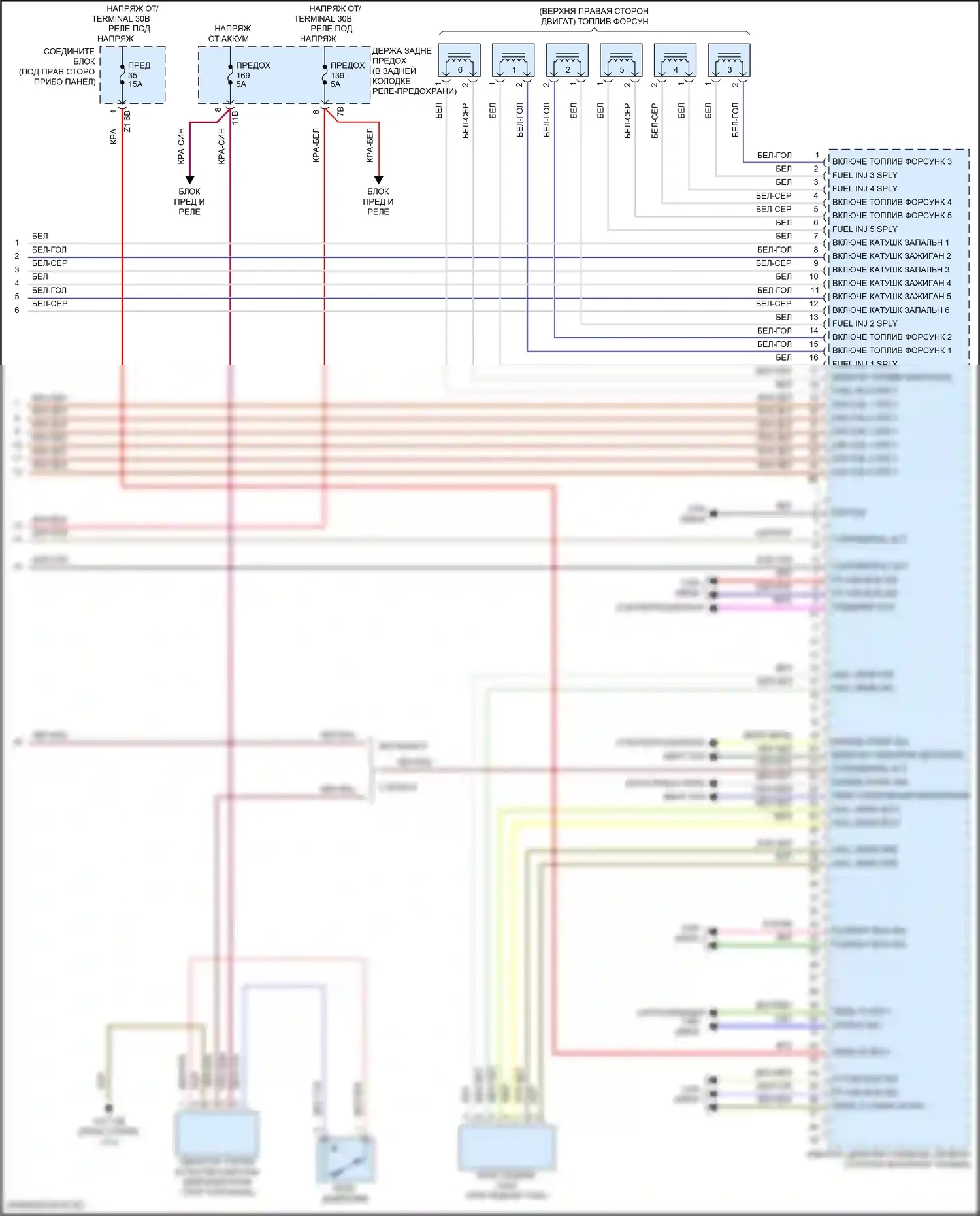 6 серия BMW F06/F13/F12 рестайлинг (2015-2018): Электросхема двигателя 3.0л турбо (5 из 5) 
