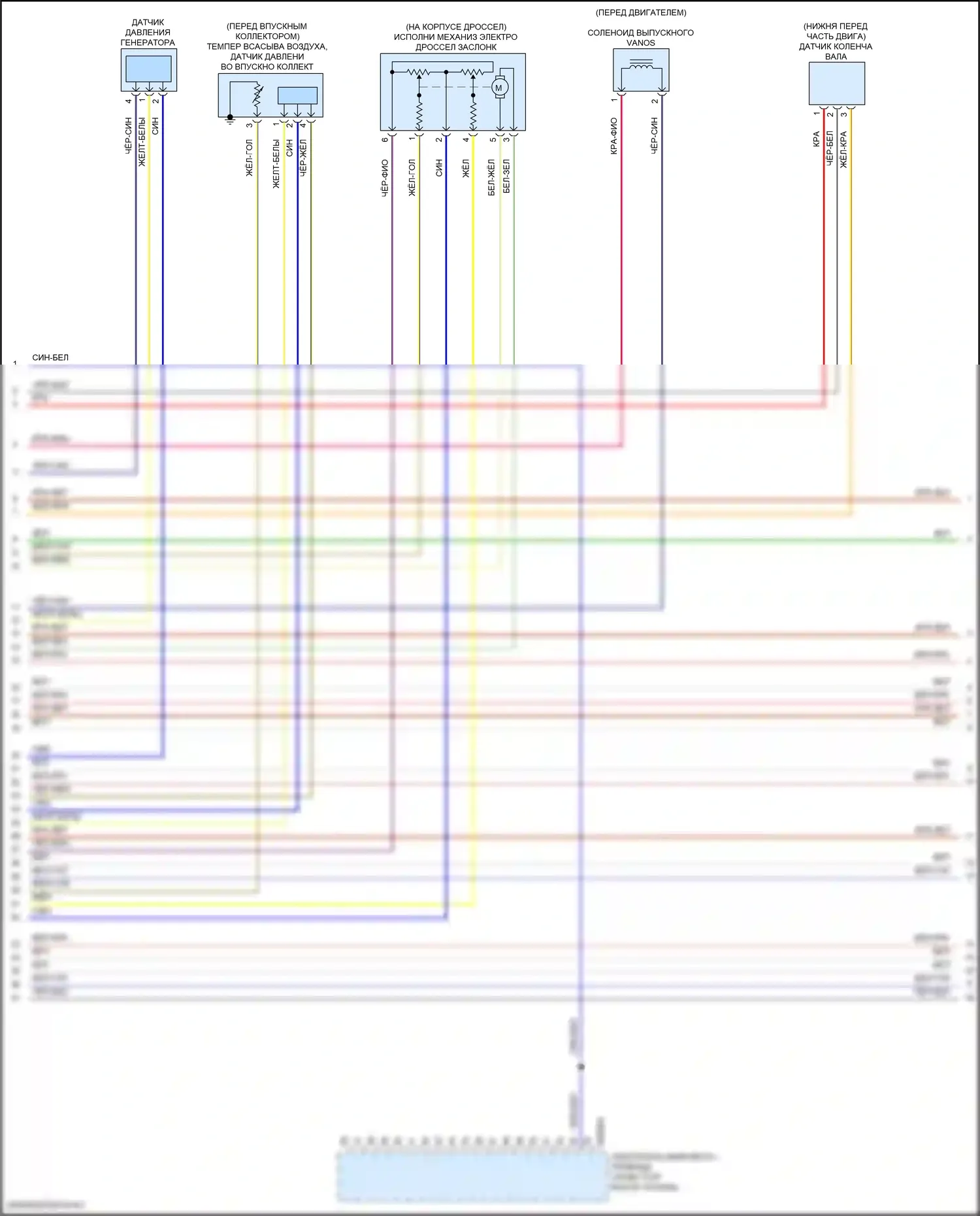 6 серия BMW F06/F13/F12 рестайлинг (2015-2018): Электросхема двигателя 4,4л турбо (5 из 11) 