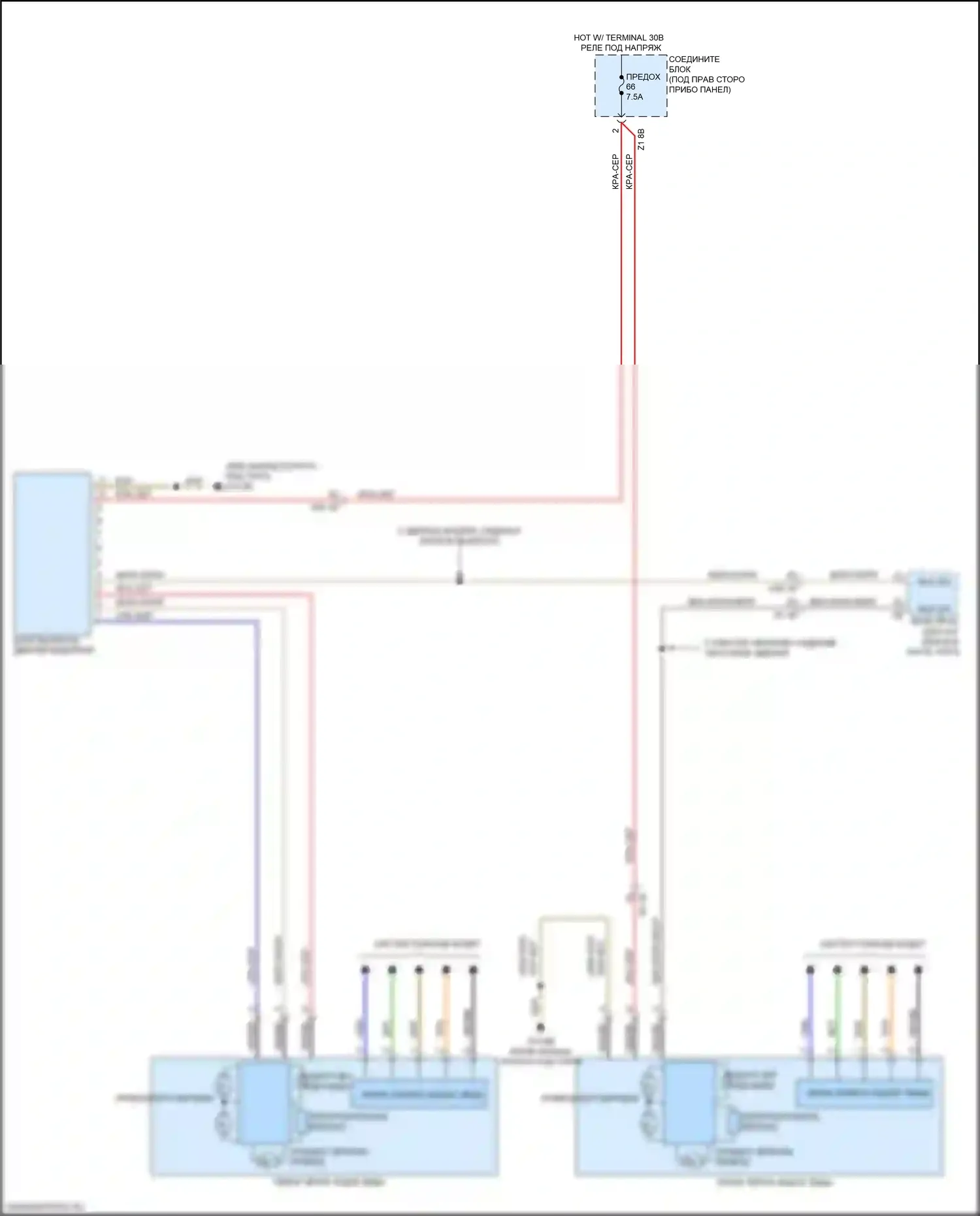 6 серия BMW F06/F13/F12 рестайлинг (2015-2018): Электросхема зеркал памяти 