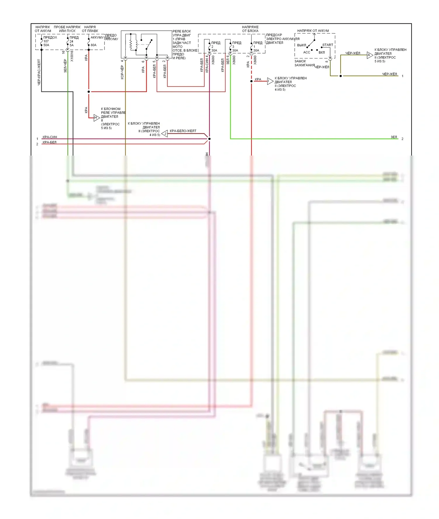 7 серия BMW E38 рестайлинг (1998-2001): Электросхема двигателя 5.4l, электросхема органов управления двигателем (2 из 5) 