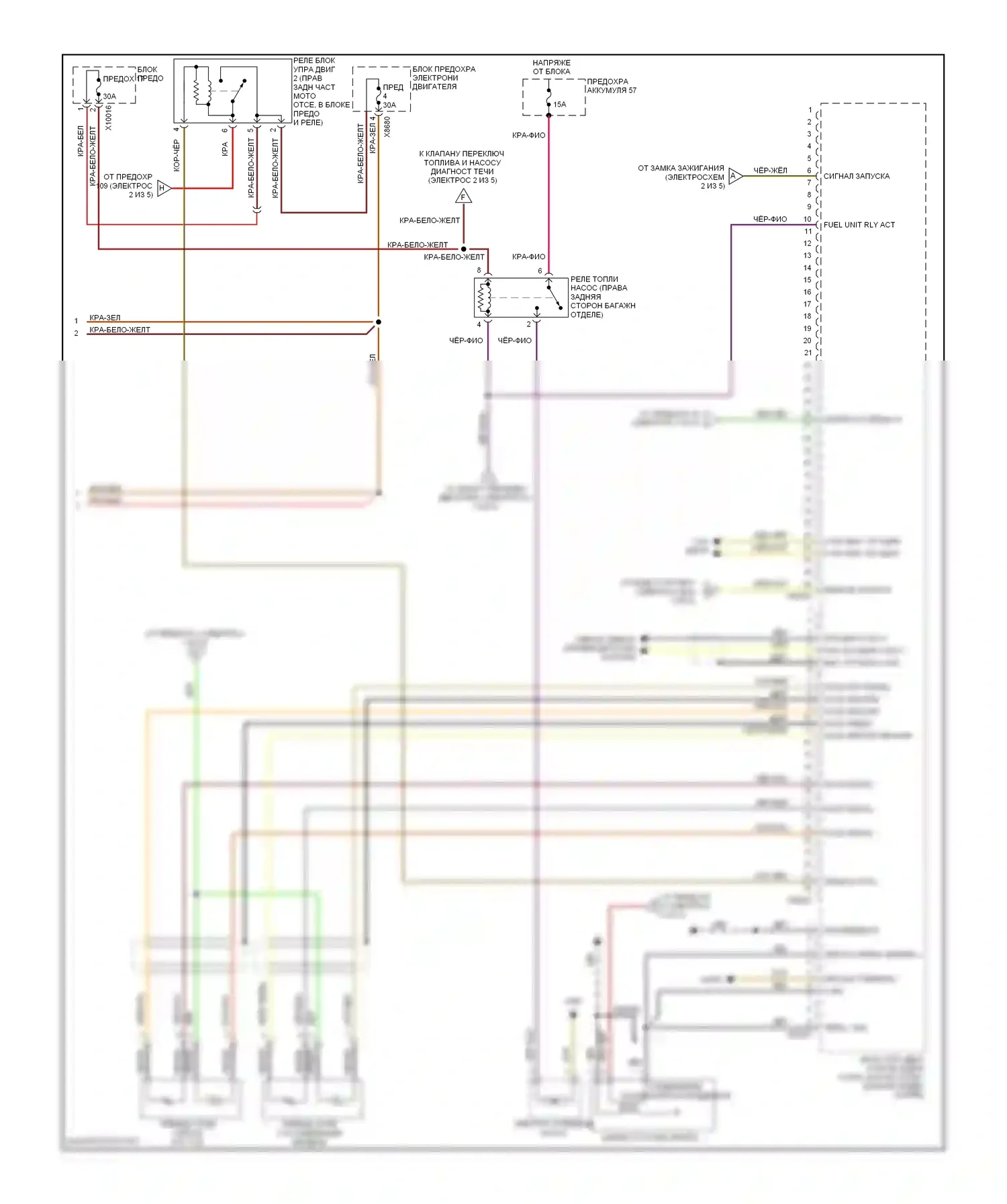 7 серия BMW E38 рестайлинг (1998-2001): Электросхема двигателя 5.4l, электросхема органов управления двигателем (5 из 5) 