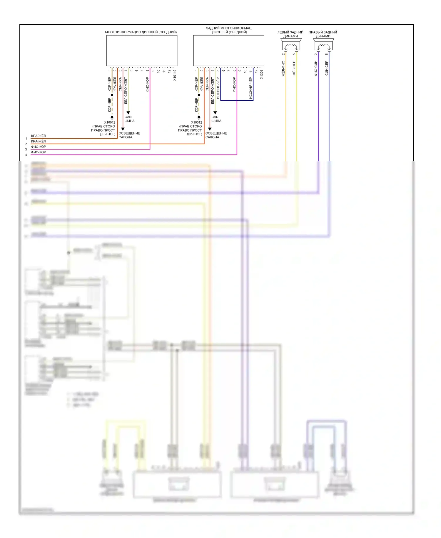 7 серия BMW E38 рестайлинг (1998-2001): Электросхема стерео магнитолы (2 из 2) 