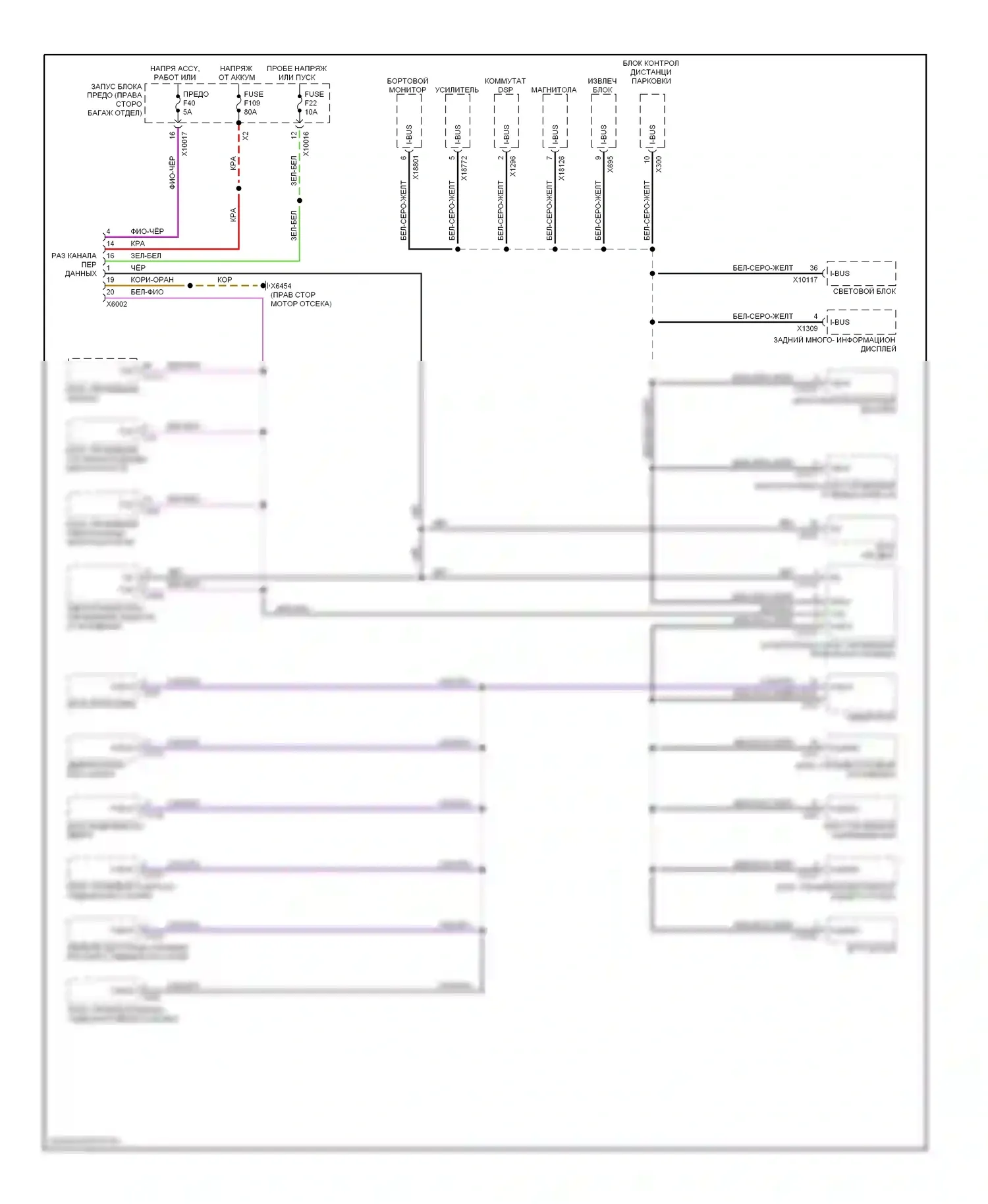 7 серия BMW E38 (1994-1998): Электросхема шины данных 