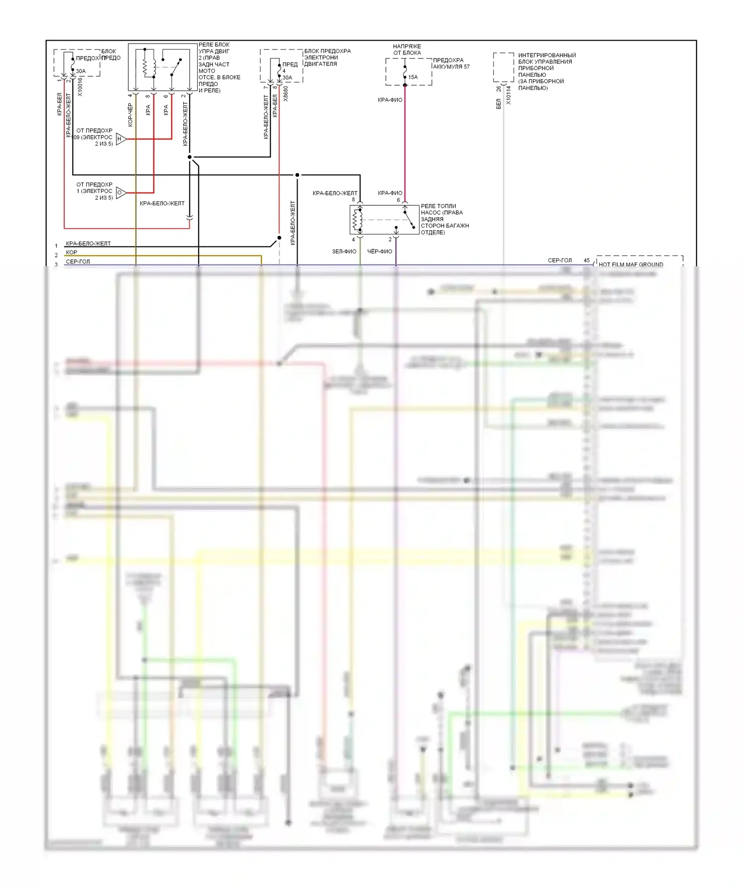 7 серия BMW E38 (1994-1998): Электросхема двигателя 5.4l, электросхема органов управления двигателем (5 из 5) 
