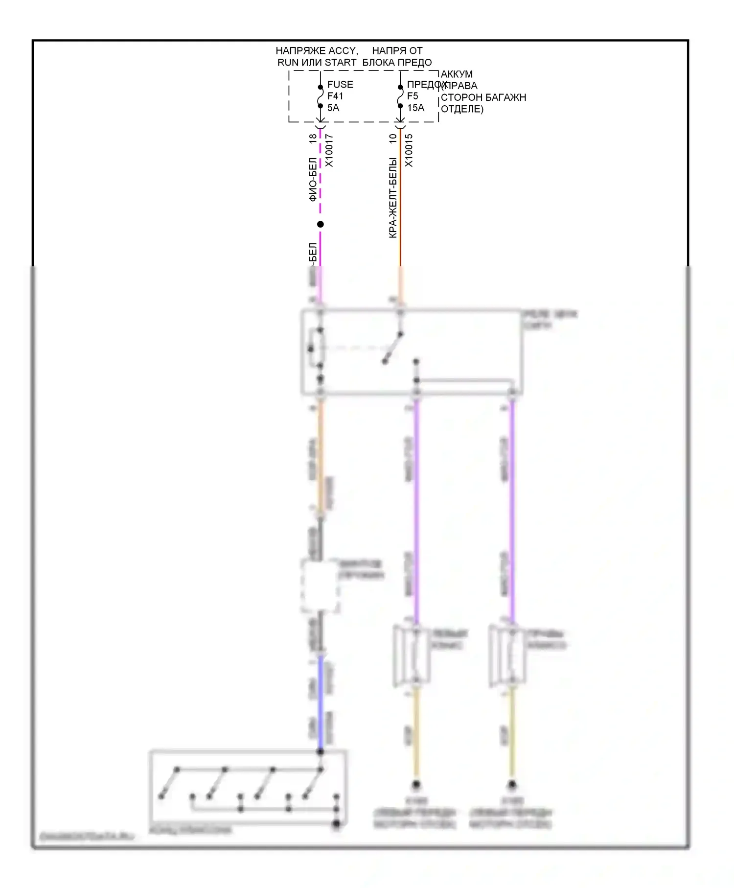 7 серия BMW E38 (1994-1998): Электросхема клаксона 