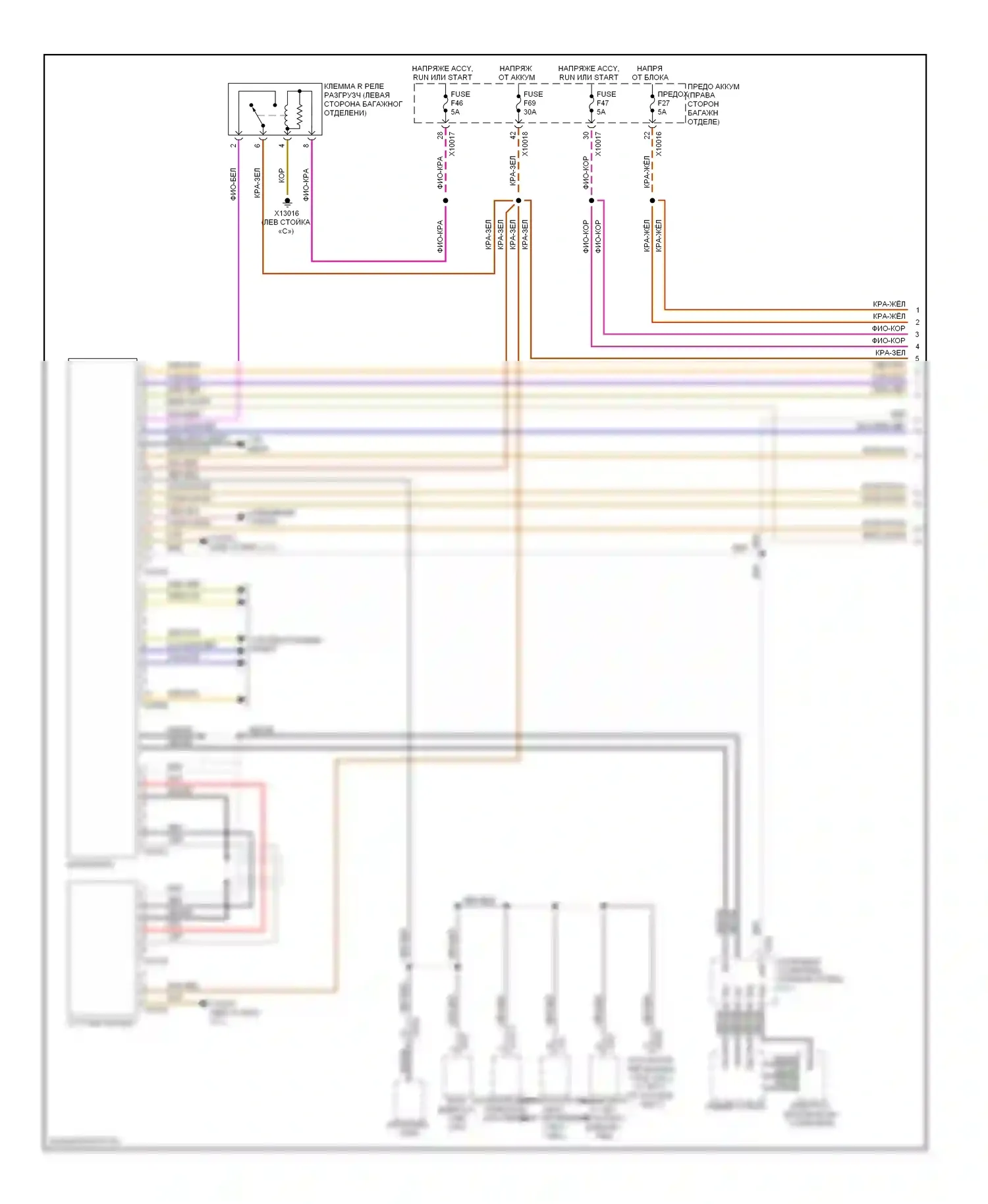 7 серия BMW E38 (1994-1998): Электросхема магнитолы, hifi магнитолы (1 из 2) 