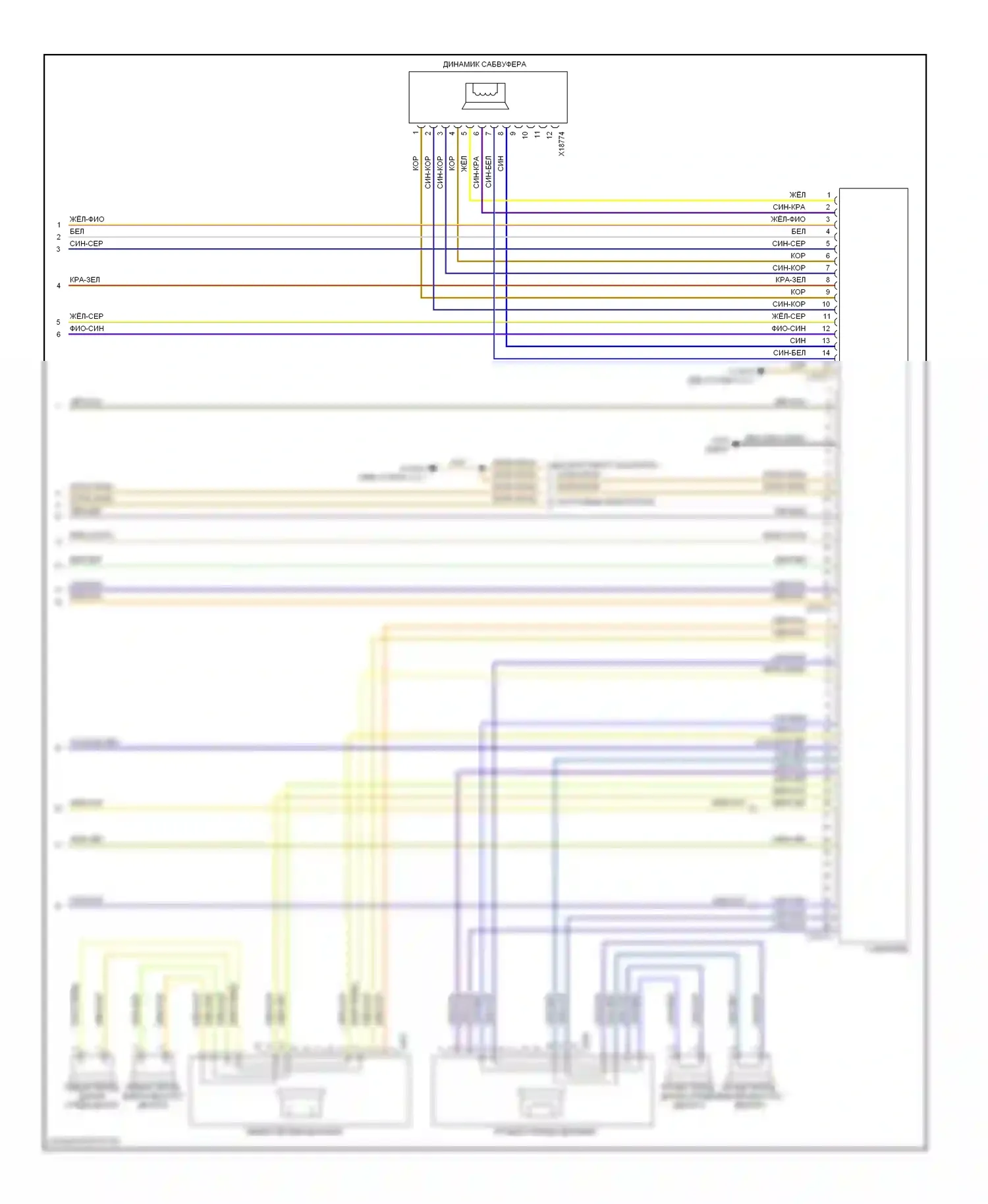 7 серия BMW E38 (1994-1998): Магнитола электросхема, верхняя магнитола hifi (3 из 3) 