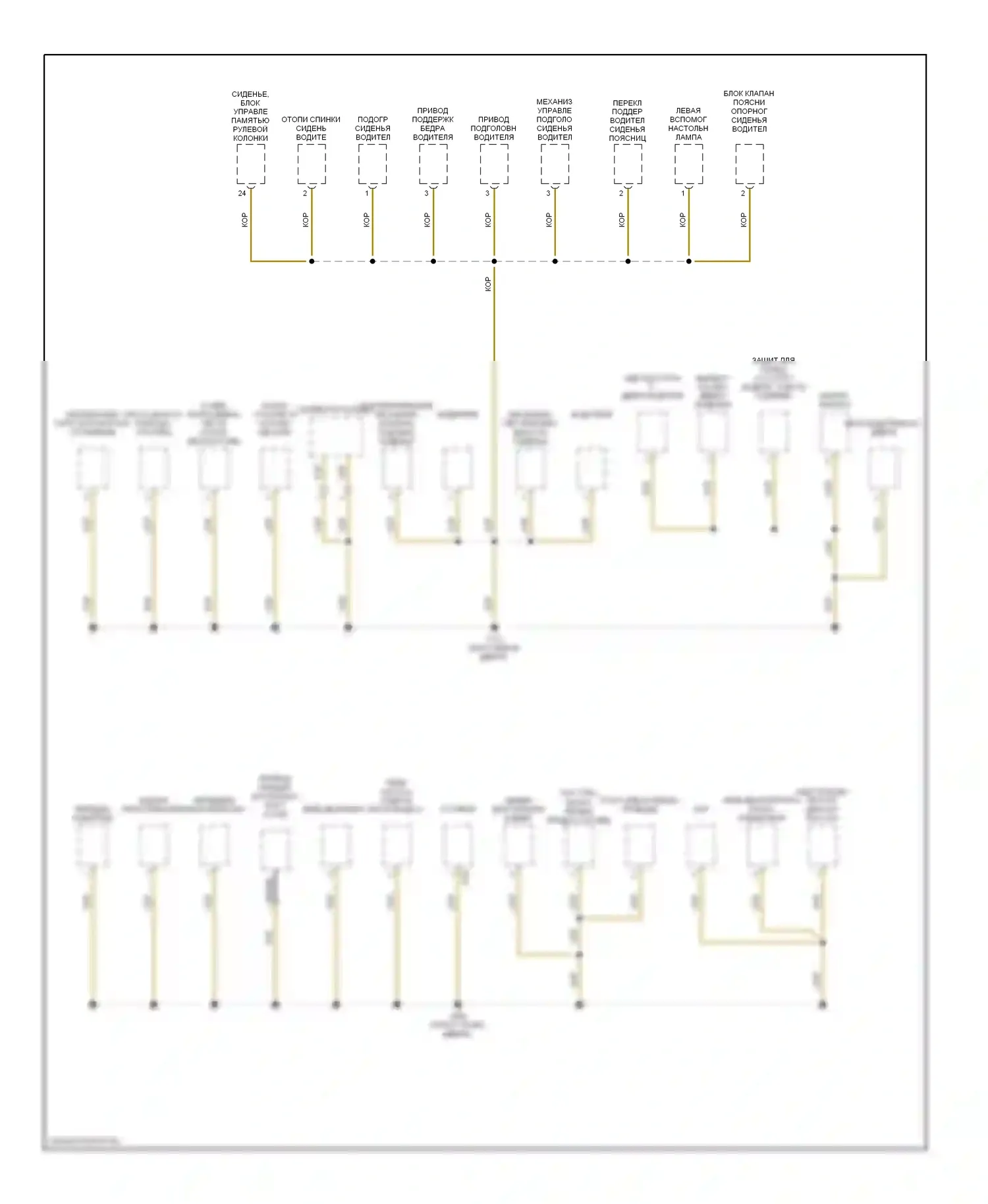 7 серия BMW E38 (1994-1998): Электросхема точек подключения масс (2 из 9) 