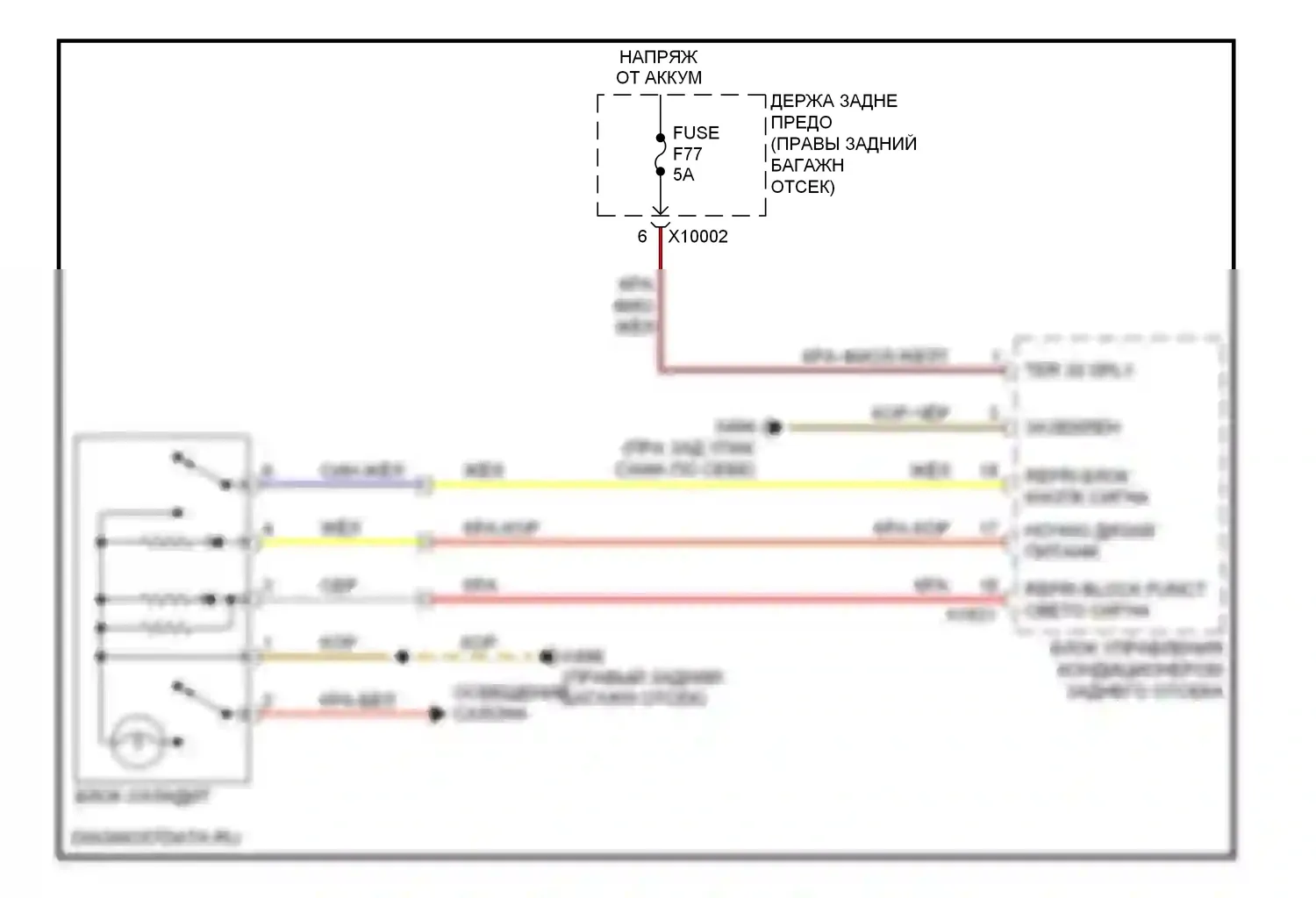 7 серия BMW E65/E66 рестайлинг (2005-2008): Классная электросхема блока, с обогревателем заднего отсека и кондиционером 